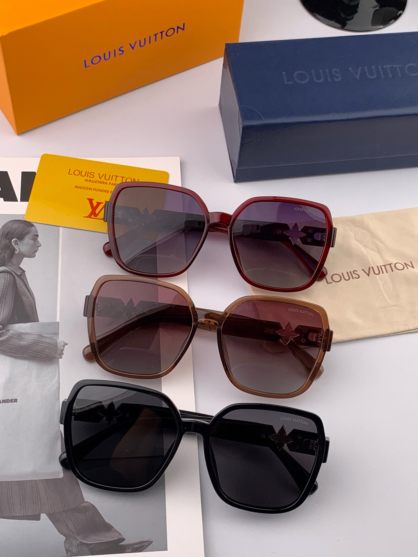 【TR偏光系列】lv大框太阳镜墨镜经典的方框设计，不挑脸型，无论搭配大衣还是连衣裙都非常显气质偏光镜片预