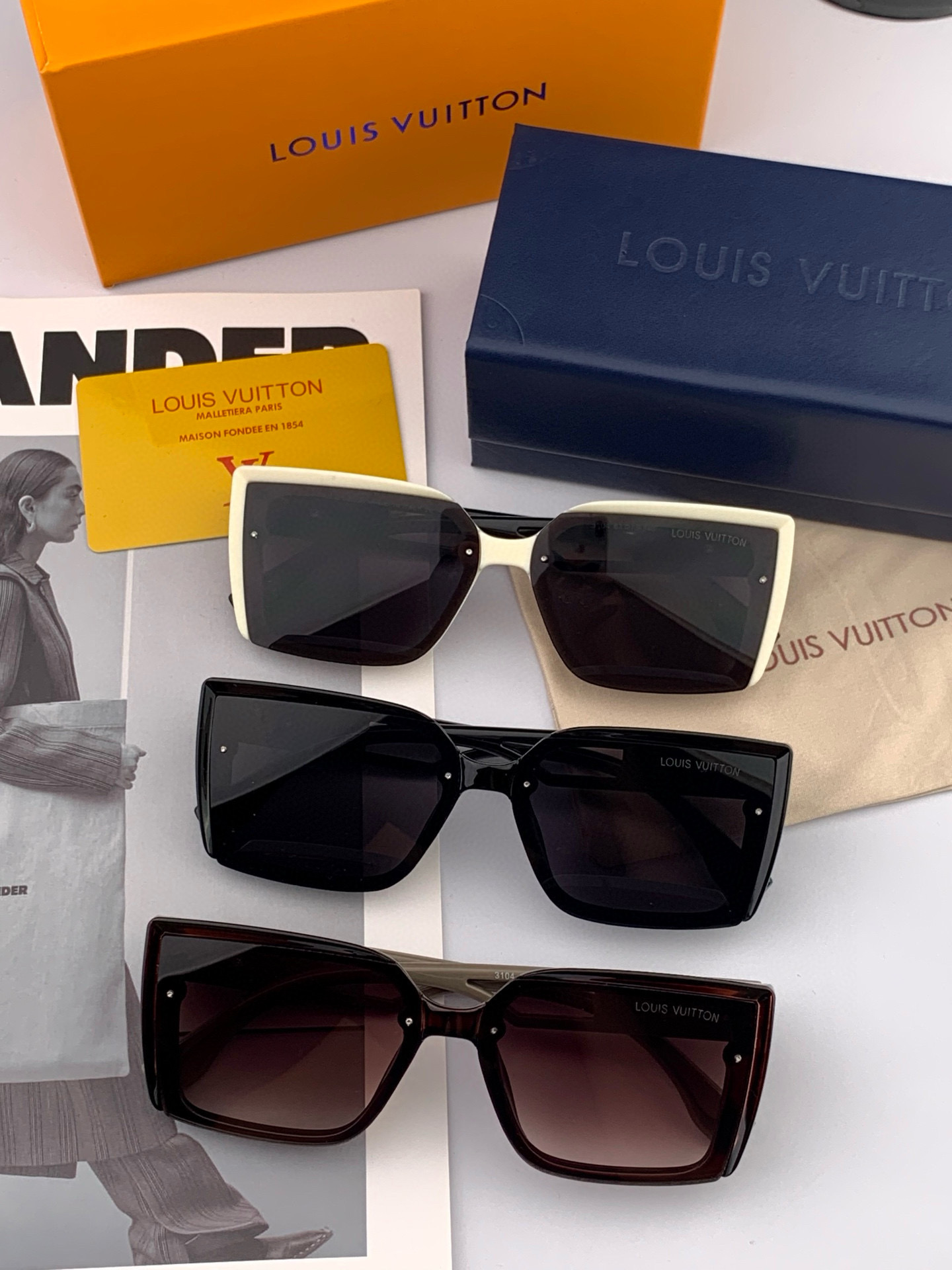 【TR偏光系列】lv大框太阳镜墨镜经典的方框设计，不挑脸型，无论搭配大衣还是连衣裙都非常显气质偏光镜片预