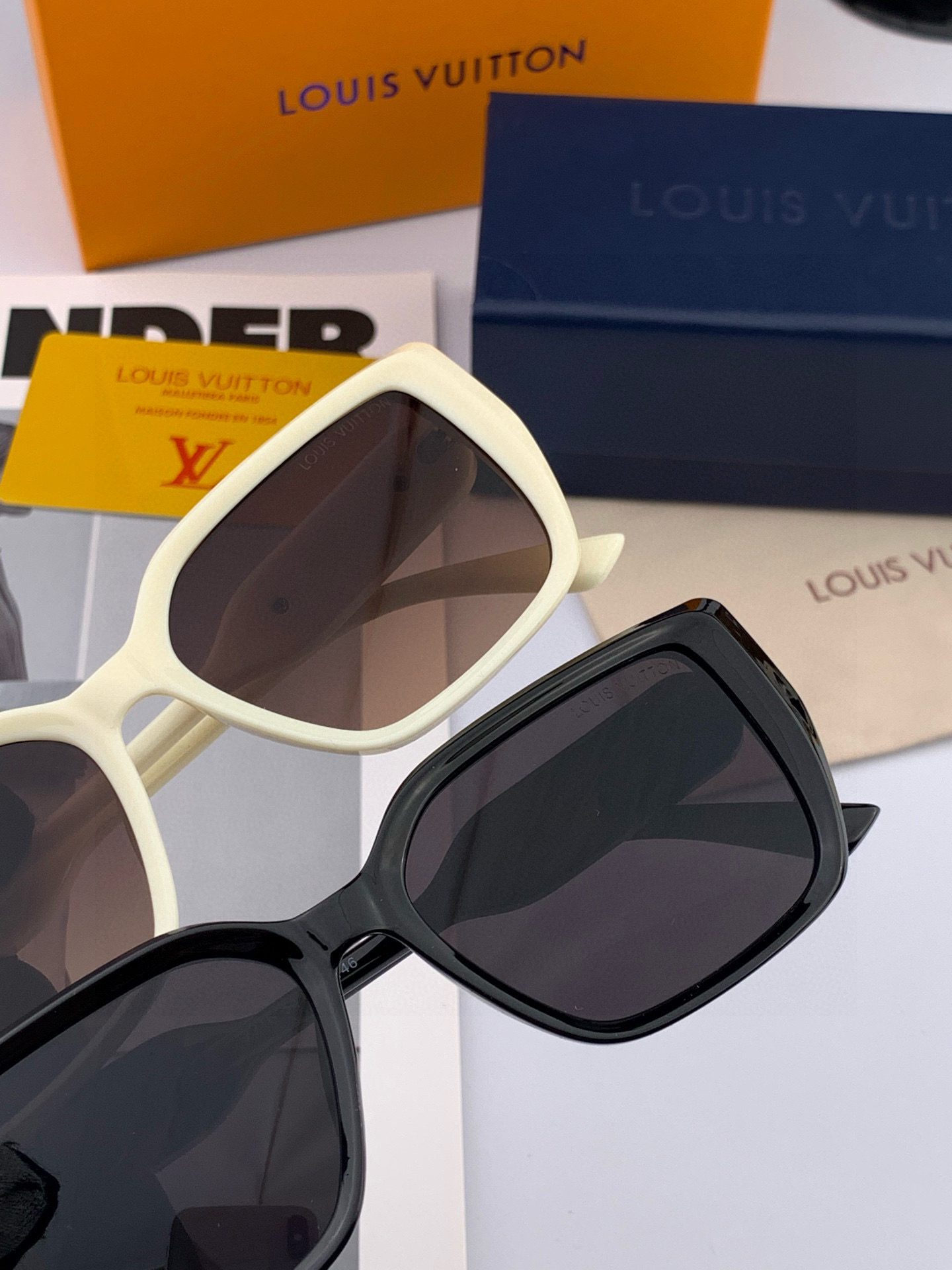 LV 2025年开春新款 潮流爆款 时尚方框太阳镜 高品质 佩戴舒适 网红潮款墨镜 型号L6221