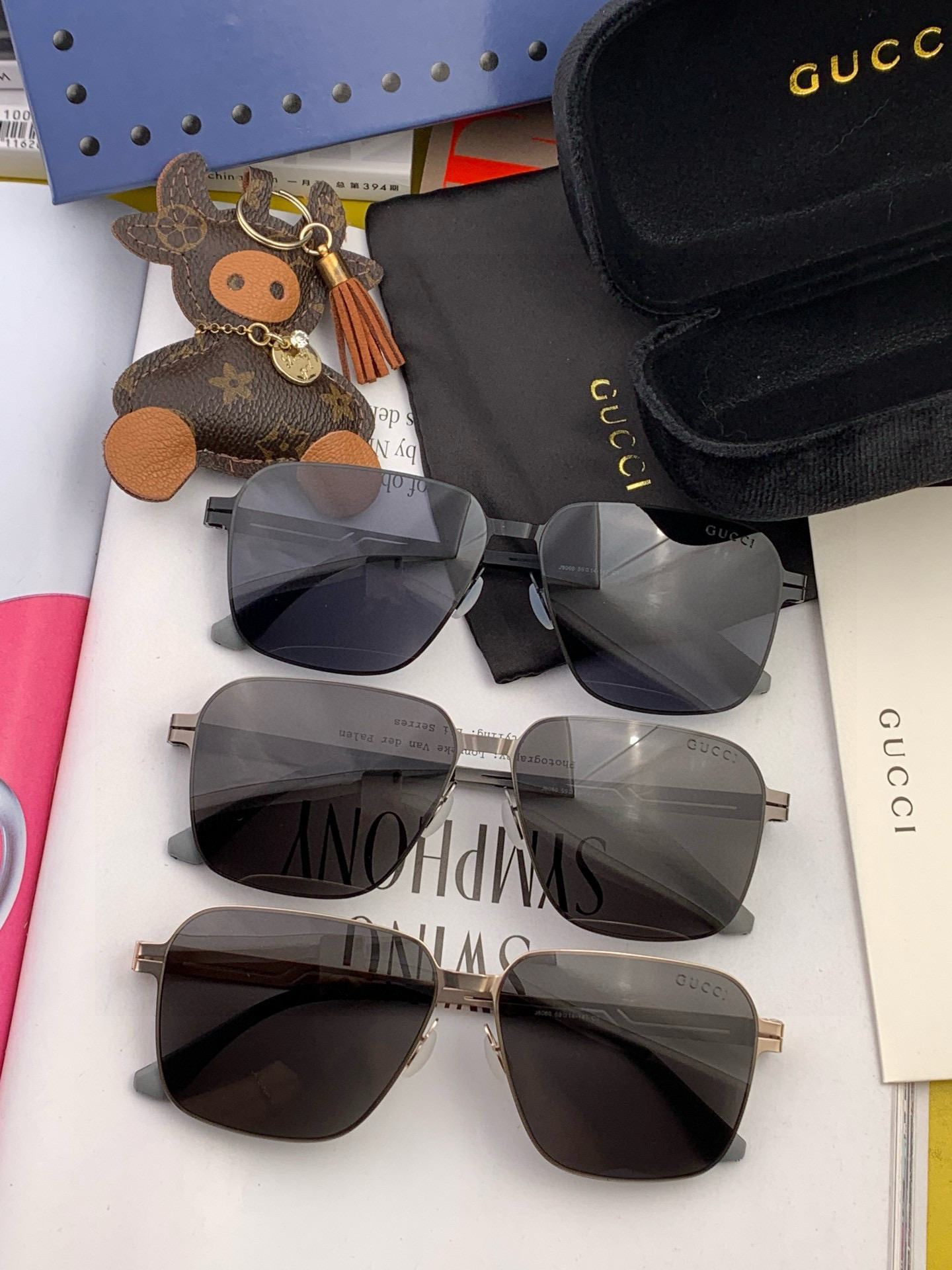 ♦️ GUCCI 2025新款男女情侣款太阳镜多边形墨镜iP电镀永不褪色 超轻超有弹性整幅眼镜无螺丝重要