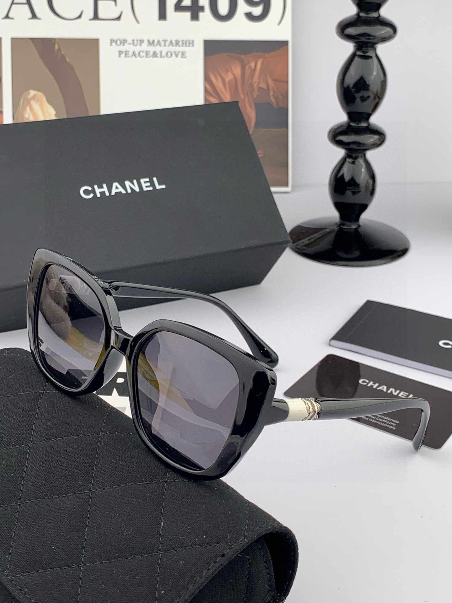 【CHANEL】香奈儿 2025新款潮流爆款 时尚方框太阳镜 佩戴舒适 网红潮款墨镜 女士高清加厚偏光太