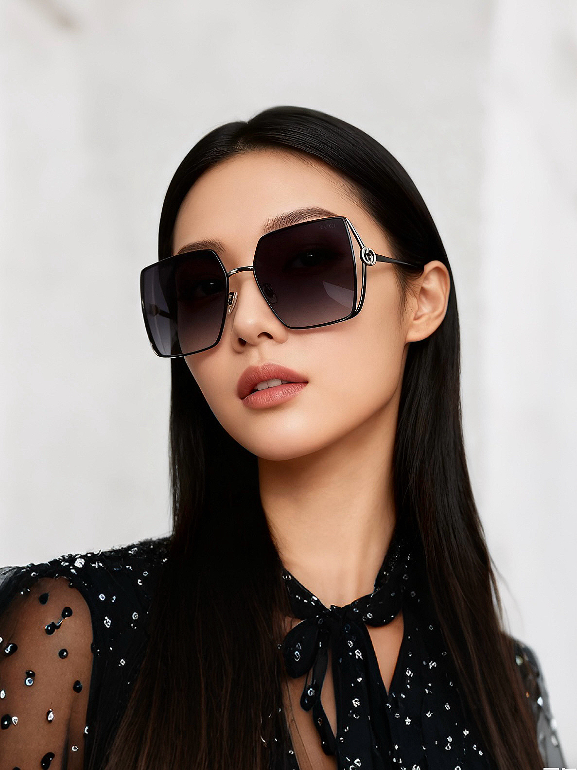 🔺 【GUCCI】2025开春新款 潮流爆款 时尚方框偏光太阳镜 高品质 佩戴舒适 网红潮款墨镜 女士高