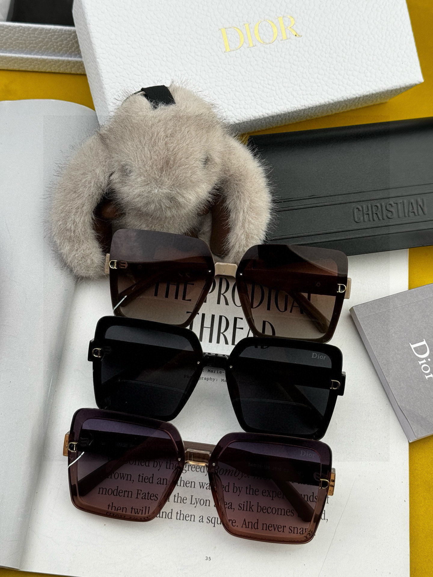 🔺 【DIOR-迪奥】2025开春新款 潮流爆款 时尚方框偏光太阳镜 高品质 佩戴舒适 网红潮款墨镜 女