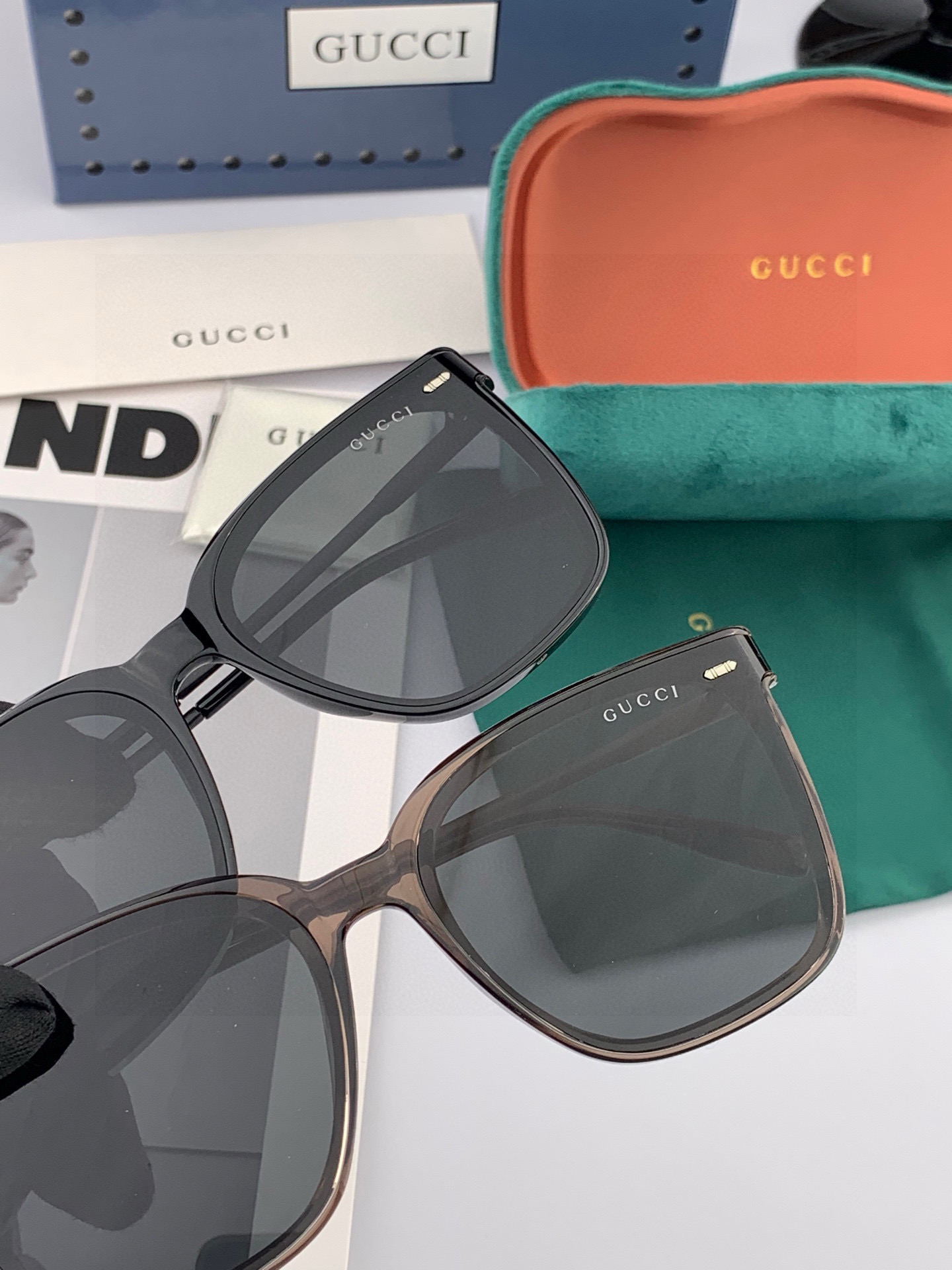 🔺 【GUCCI】2025开春新款 潮流爆款 时尚方框偏光太阳镜 高品质 佩戴舒适 网红潮款墨镜 女士高