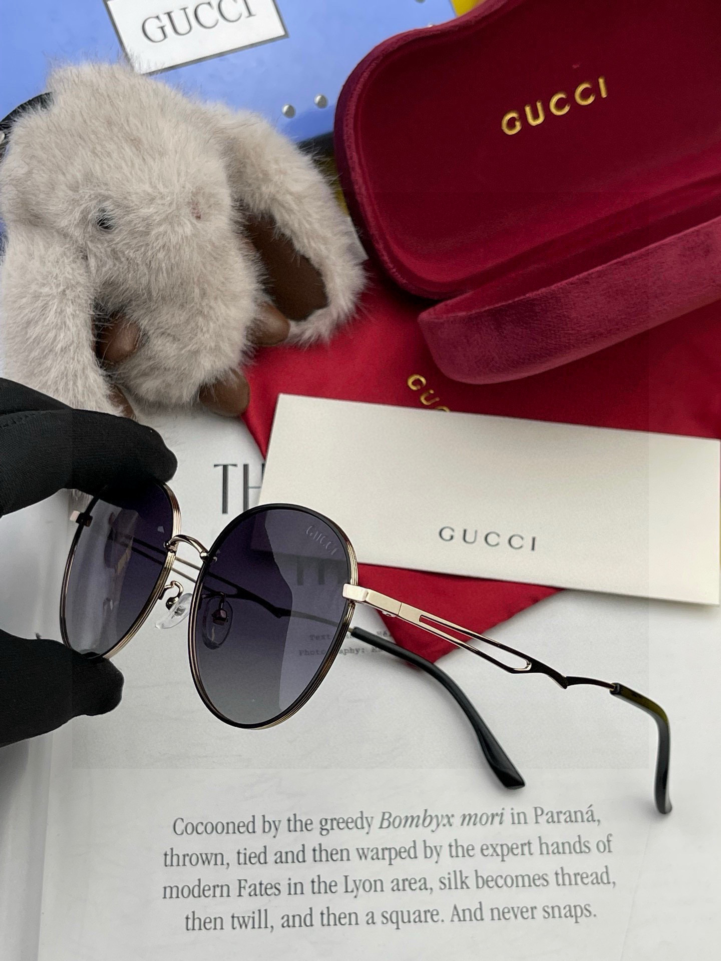 GUCCI 2025开春新款 最新款圆框太阳镜 各路网红纷纷带起气场满分‼️ 俏皮甜美.上脸效果更佳.金