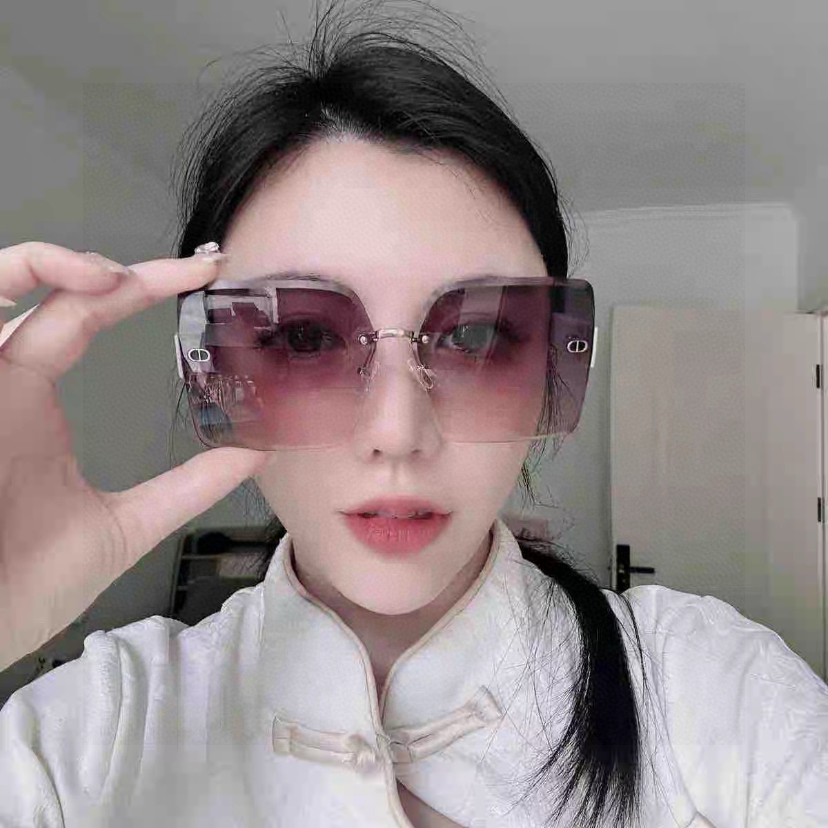 🔺 【DIOR-迪奥】2025开春新款 潮流爆款 时尚方框太阳镜 高品质 佩戴舒适 网红潮款墨镜 型号：