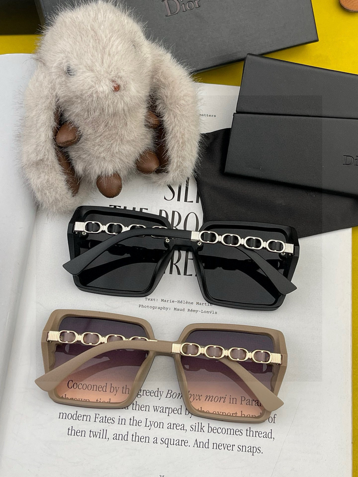 DIOR 2025开春新款🎈原版出货 网红超爆款💙经典奢华全球风[强][酷][亲亲] 时尚方框太阳镜[得