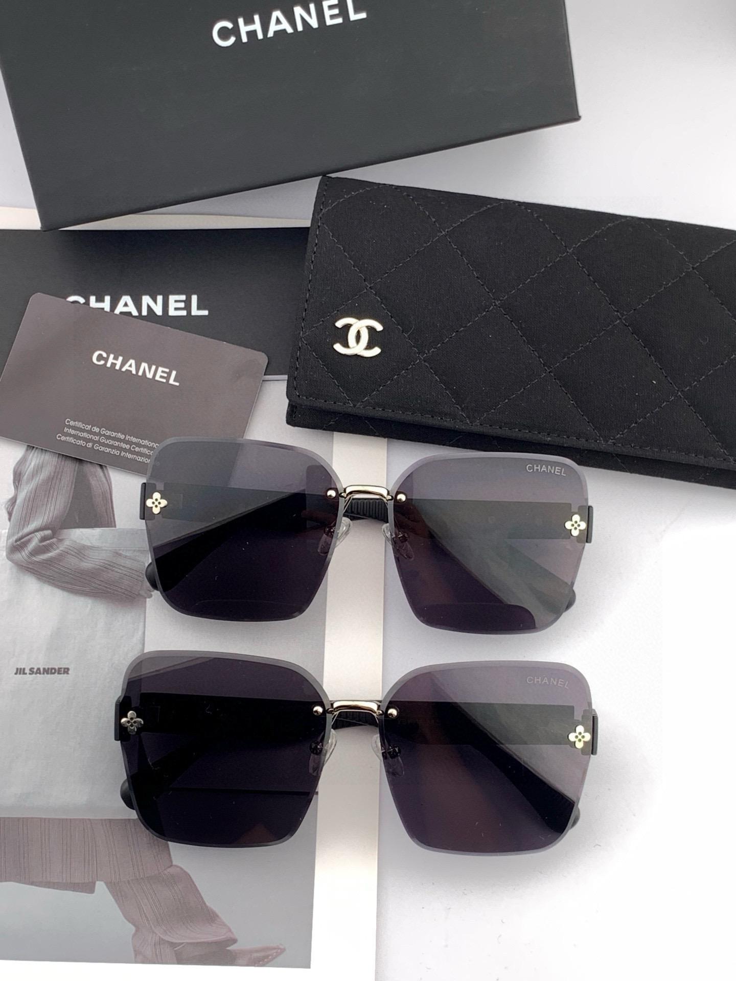 【CHANEL】香奈儿 2025新款潮流爆款 时尚方框太阳镜 佩戴舒适 网红潮款墨镜 女士高清加厚偏光太