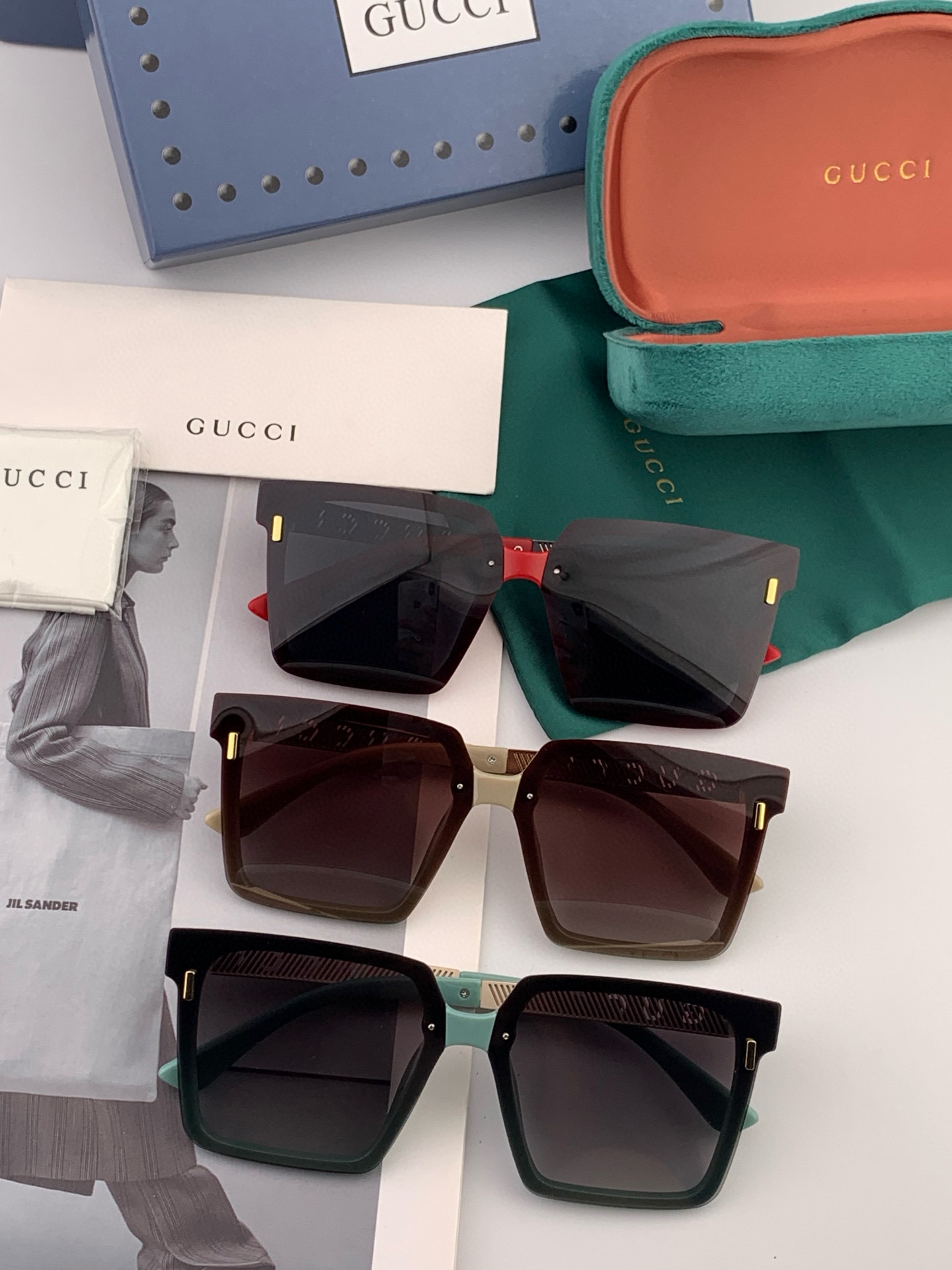 【TR偏光系列】Gucci 经典的方框设计，不挑脸型，无论搭配大衣还是连衣裙都非常显气质偏光镜片预防紫外