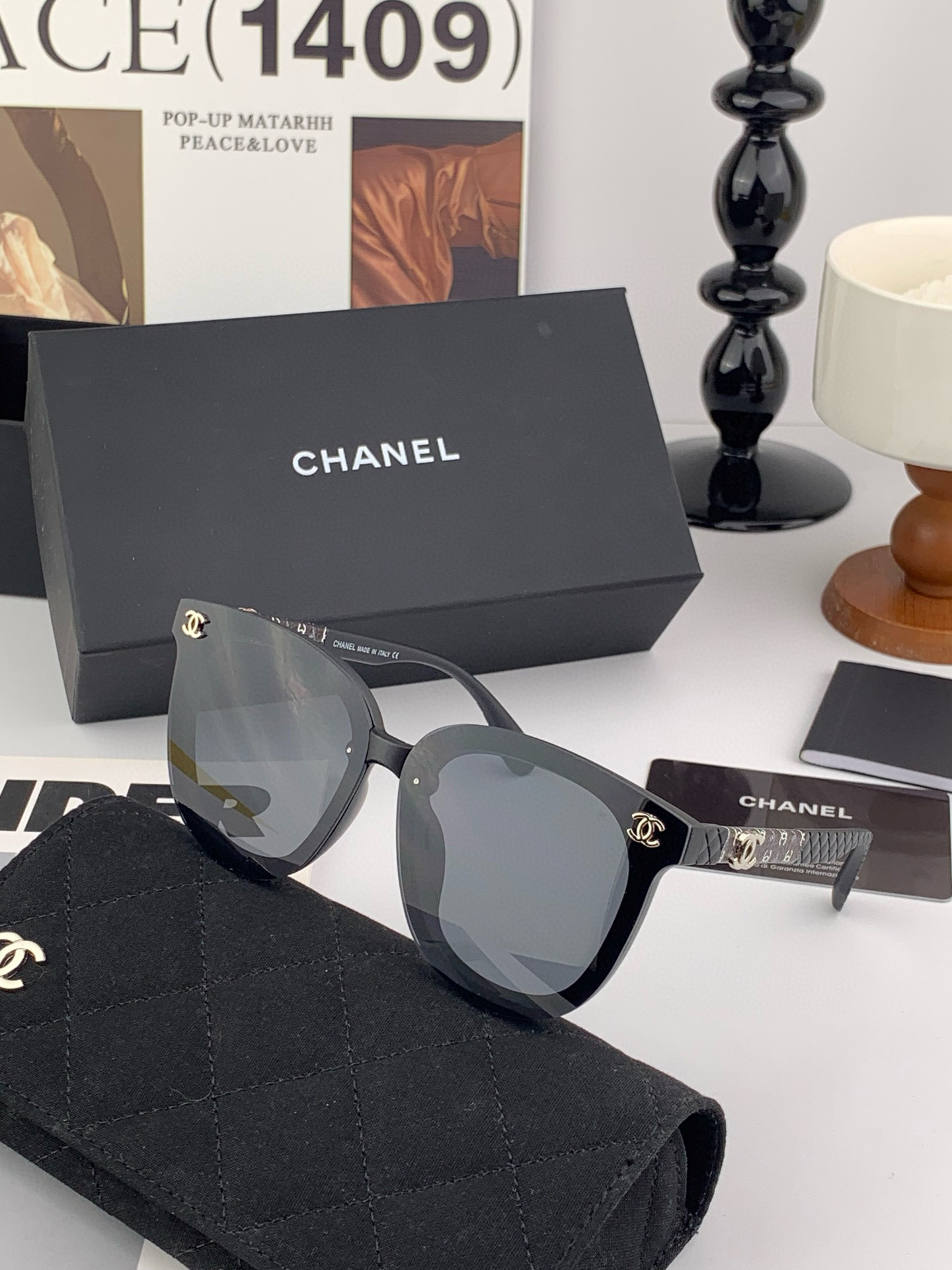 Chanel大框太阳镜墨镜 经典的方框设计，不挑脸型，无论搭配大衣还是连衣裙都非常显气质偏光镜片预防紫外