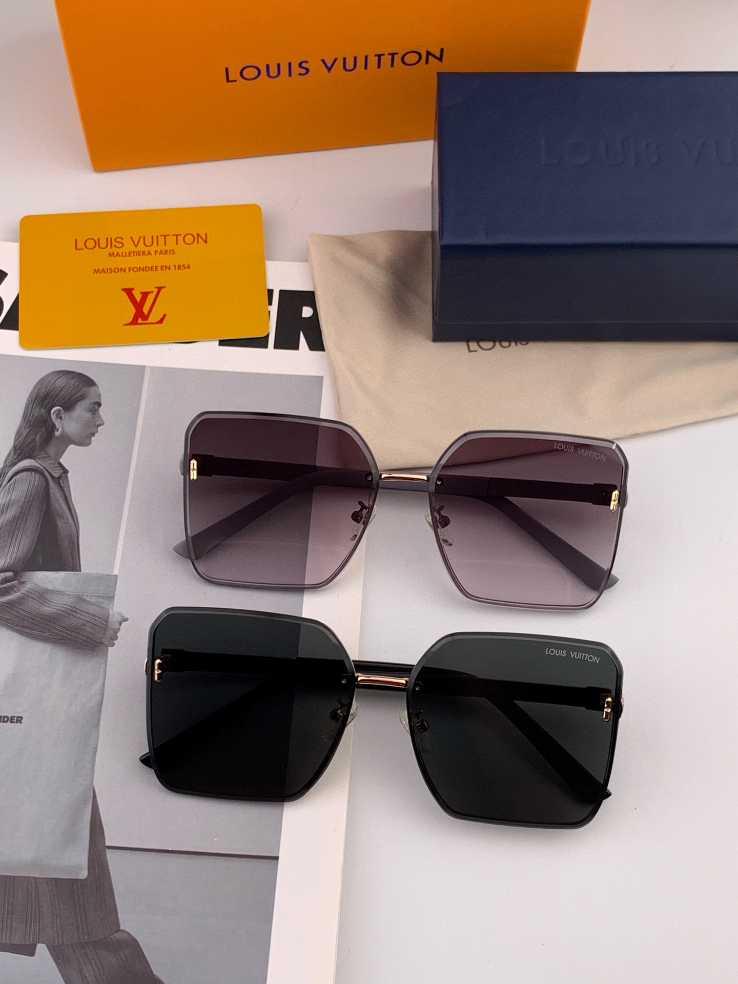 【TR尼龙偏光系列】lv大框太阳镜墨镜经典的方框设计，不挑脸型，无论搭配大衣还是连衣裙都非常显气质尼龙偏