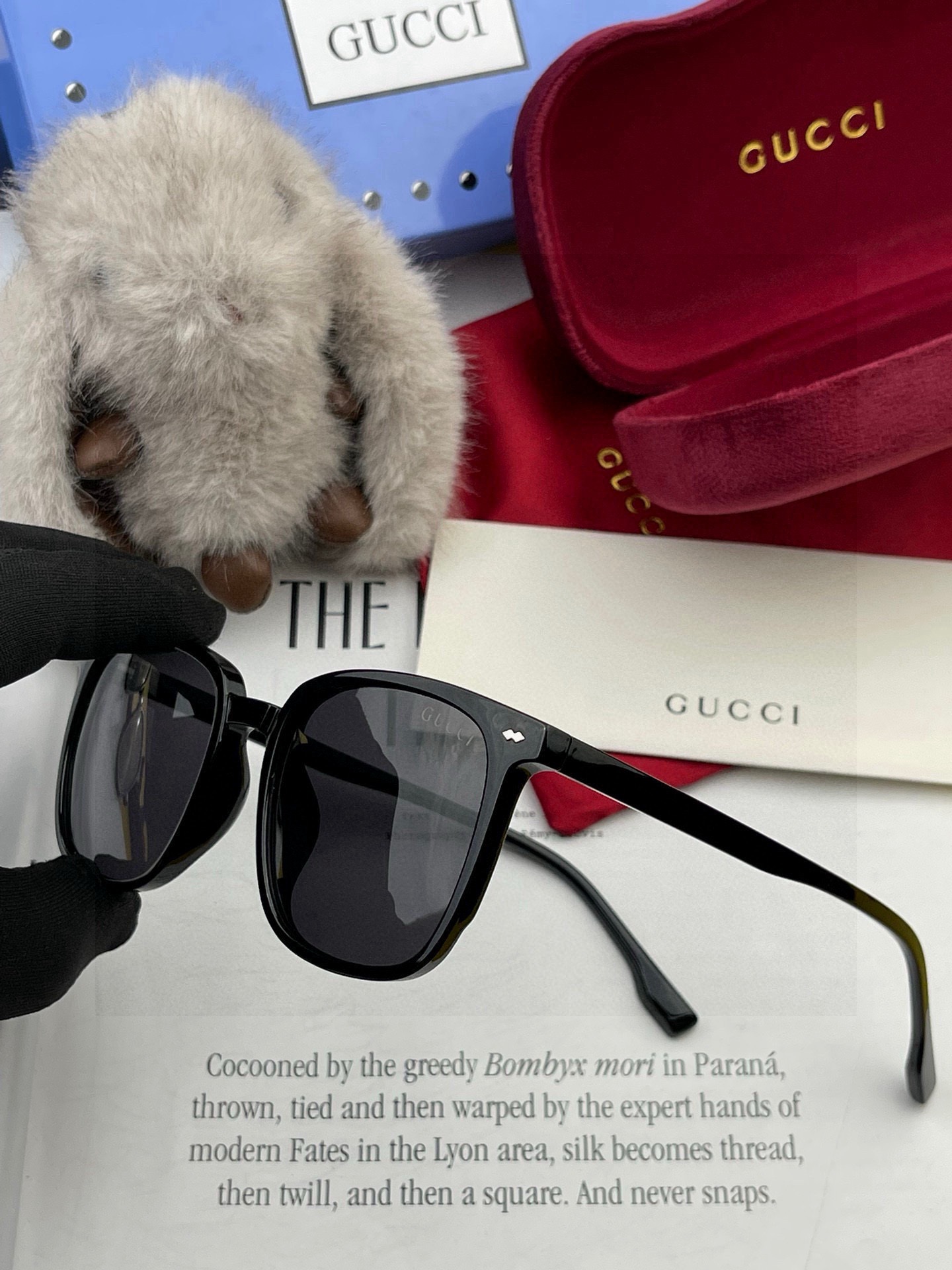 🔺 【GUCCI】2025开春新款 潮流爆款 时尚方框偏光太阳镜 高品质 佩戴舒适 网红潮款墨镜 女士高