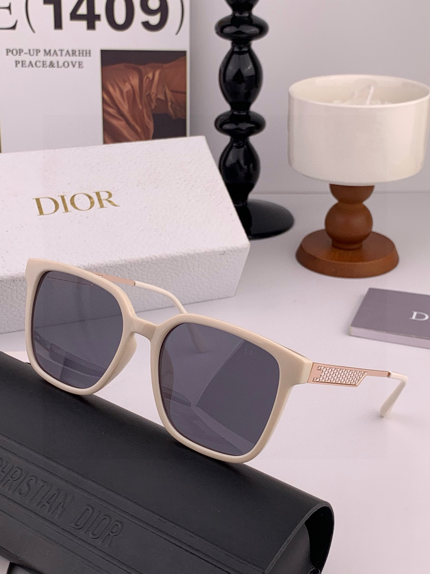 🔺 【DIOR】2025开春新款 潮流爆款 时尚方框偏光太阳镜 高品质 佩戴舒适 网红潮款墨镜 女士高清