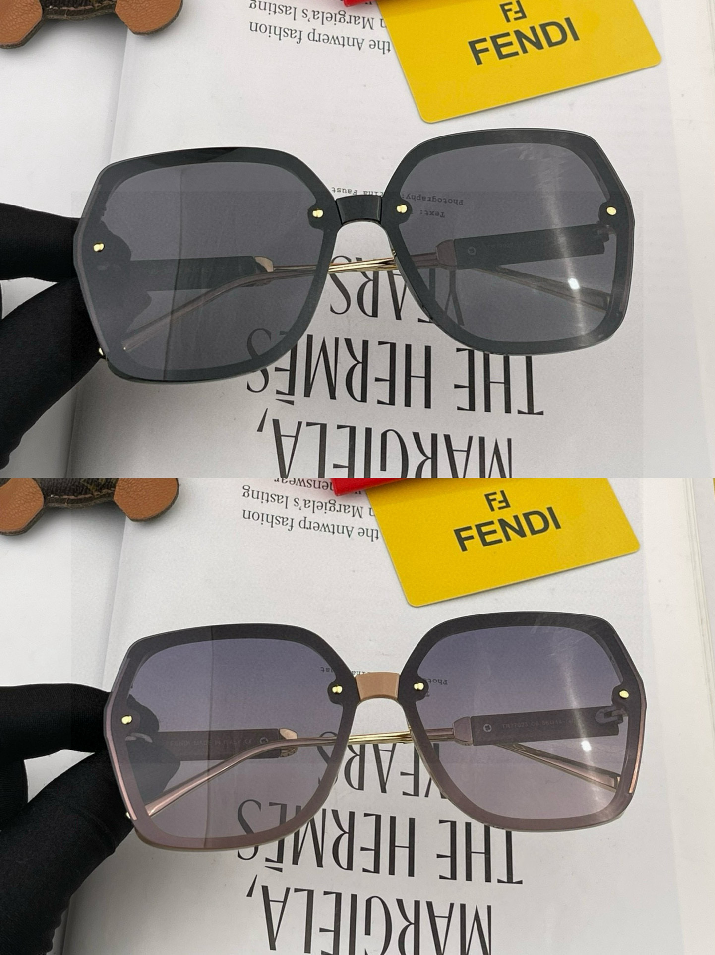 芬迪 2025开春新款 方框太阳镜 各路网红纷纷带起气场满分‼️ 俏皮甜美.上脸效果更佳.金属质感超好 