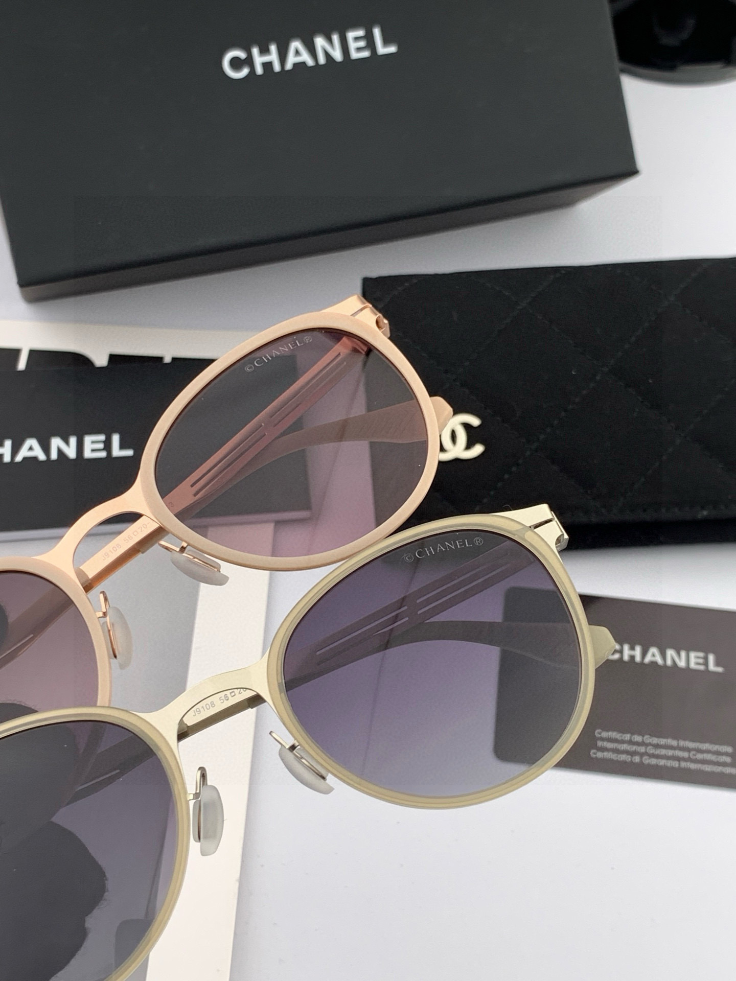 🔺 【香奈儿】2025开春新款 潮流爆款 时尚圆框无螺丝太阳镜 高品质 佩戴舒适 网红潮款墨镜 女士高清