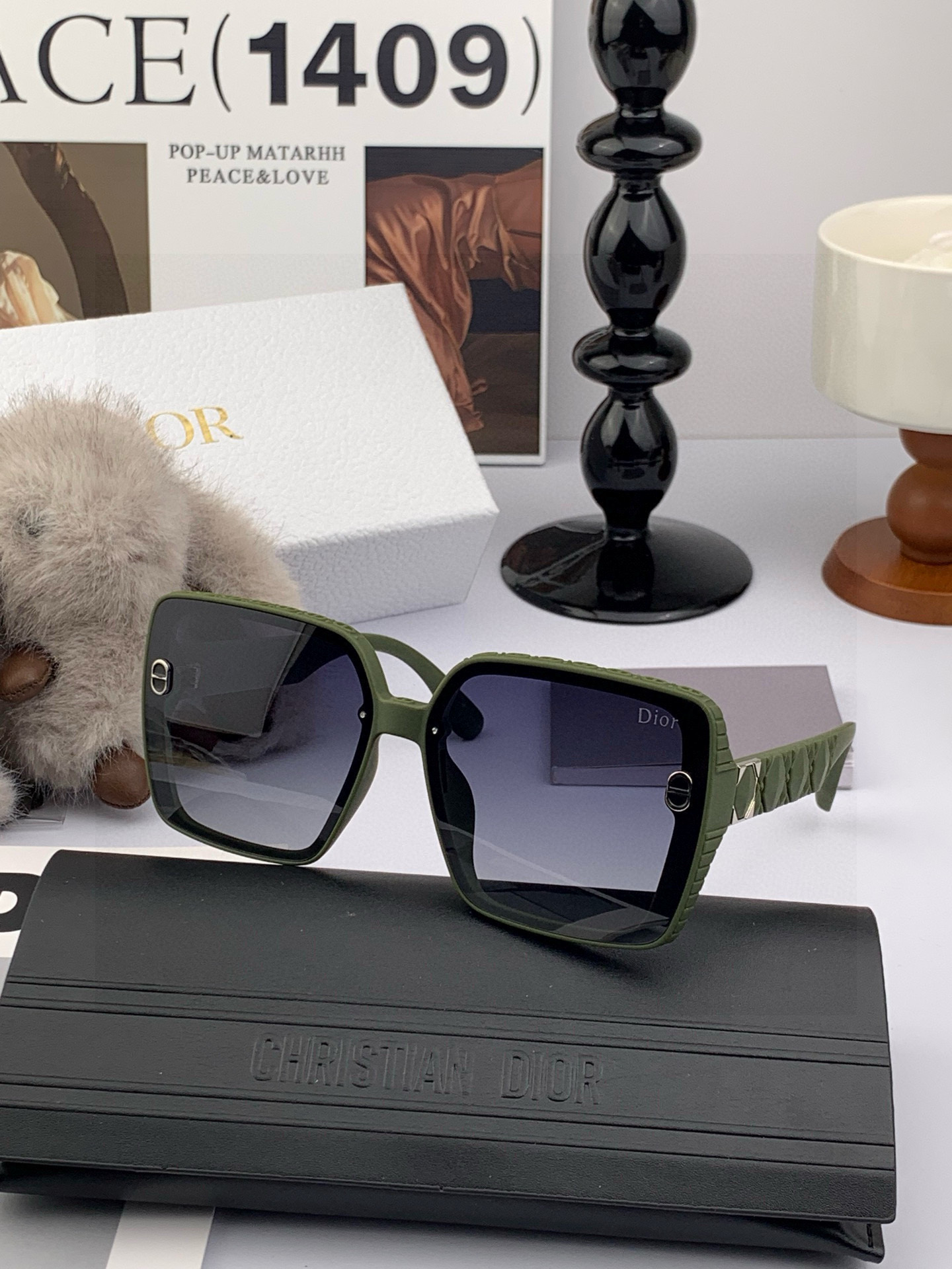 🔺 【DIOR-迪奥】2025开春新款 潮流爆款 时尚方框偏光太阳镜 高品质 佩戴舒适 网红潮款墨镜 型