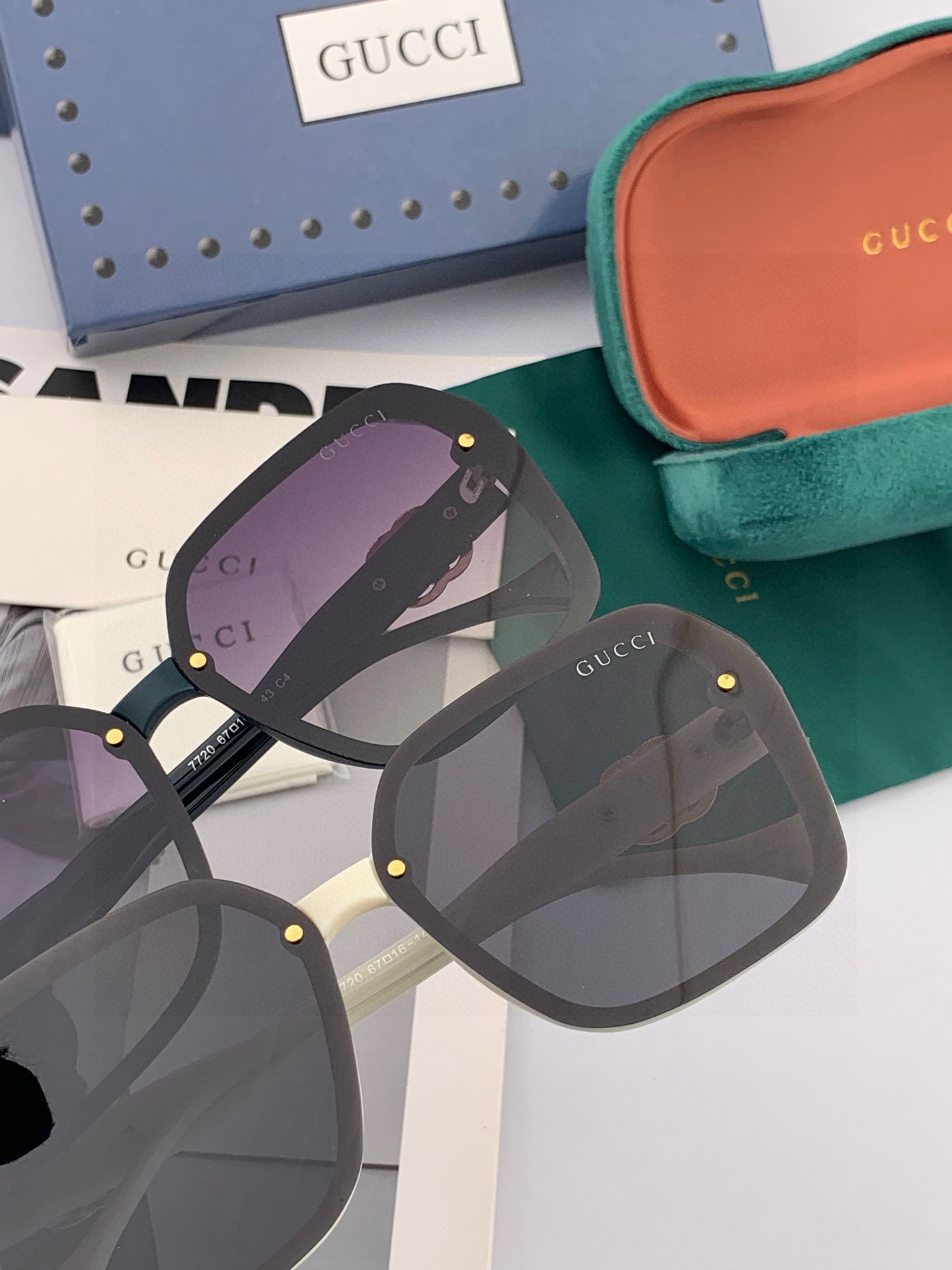 🔺 【GUCCI-偏光太阳镜】2025开春新款 潮流爆款 时尚方框偏光太阳镜 高品质 佩戴舒适 网红潮款