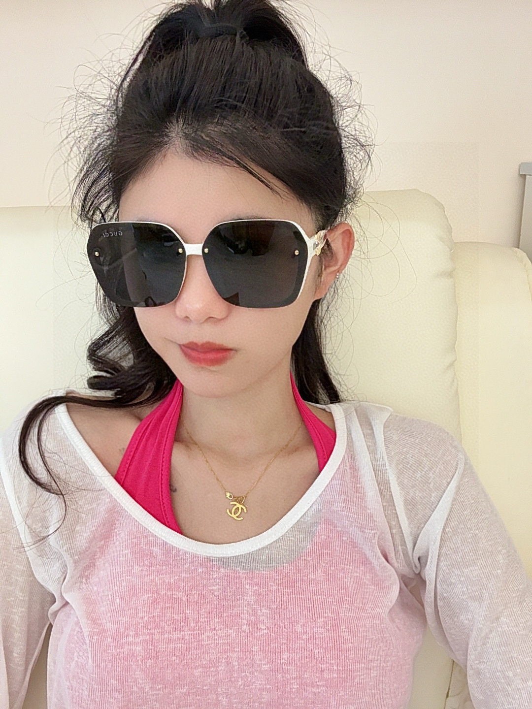 🔺 【GUCCI-偏光太阳镜】2025开春新款 潮流爆款 时尚方框偏光太阳镜 高品质 佩戴舒适 网红潮款