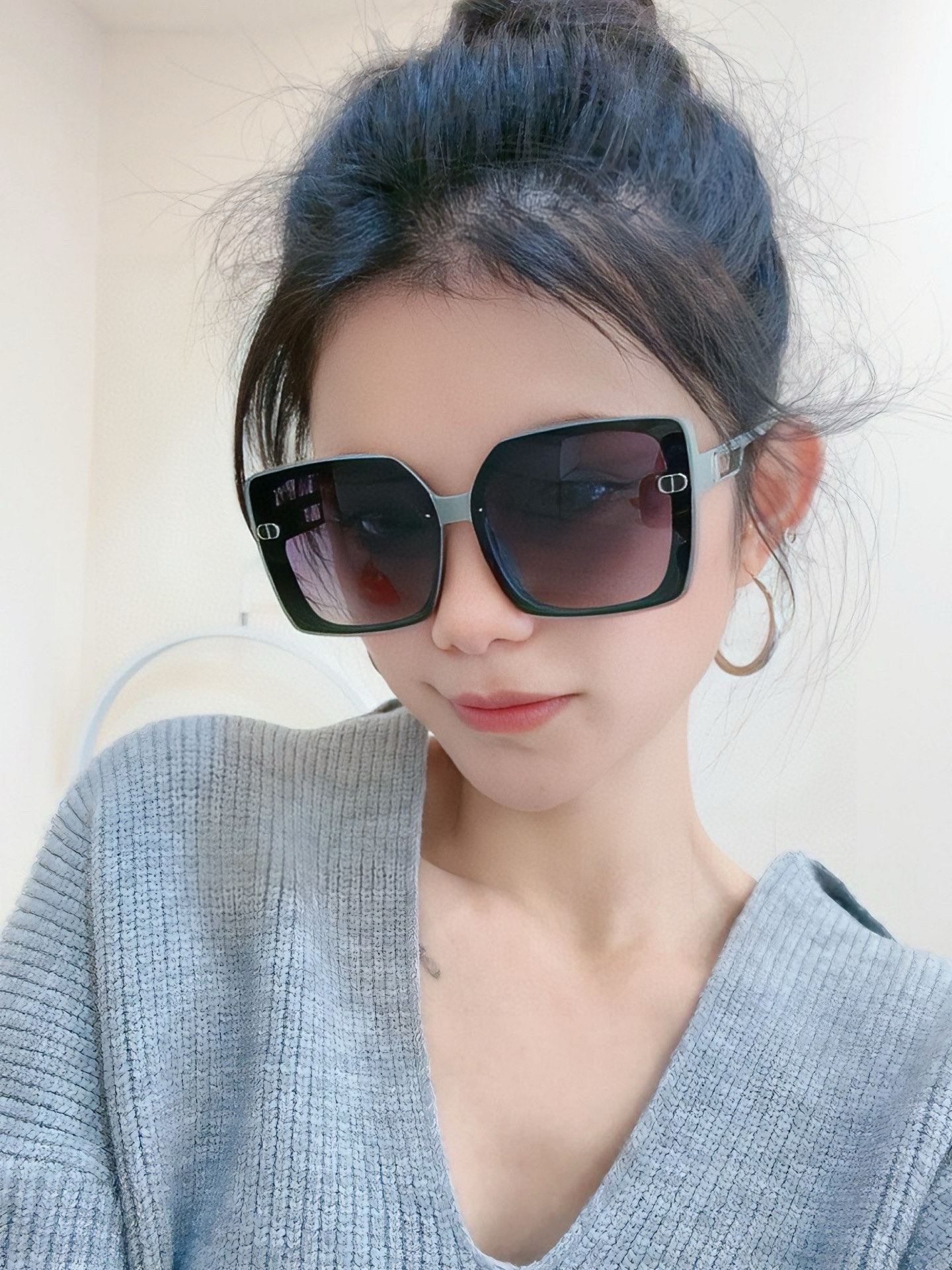 🔺 【DIOR-迪奥】2025开春新款 潮流爆款 时尚方框偏光太阳镜 高品质 佩戴舒适 网红潮款墨镜 女