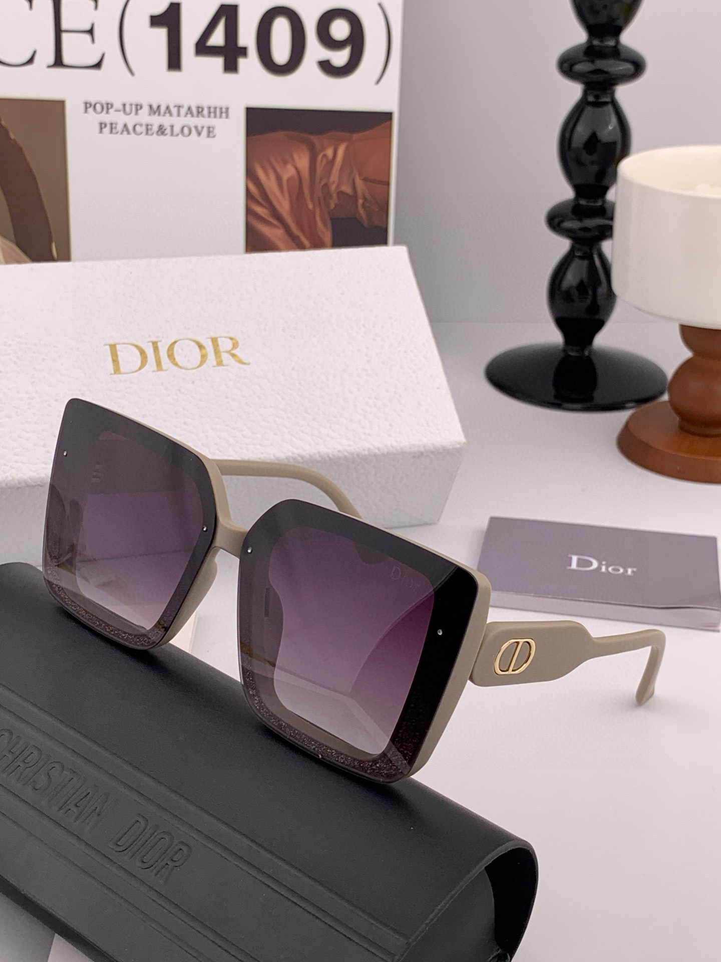 🔺 【DIOR-迪奥】2025开春新款 潮流爆款 时尚方框偏光太阳镜 高品质 佩戴舒适 网红潮款墨镜 型