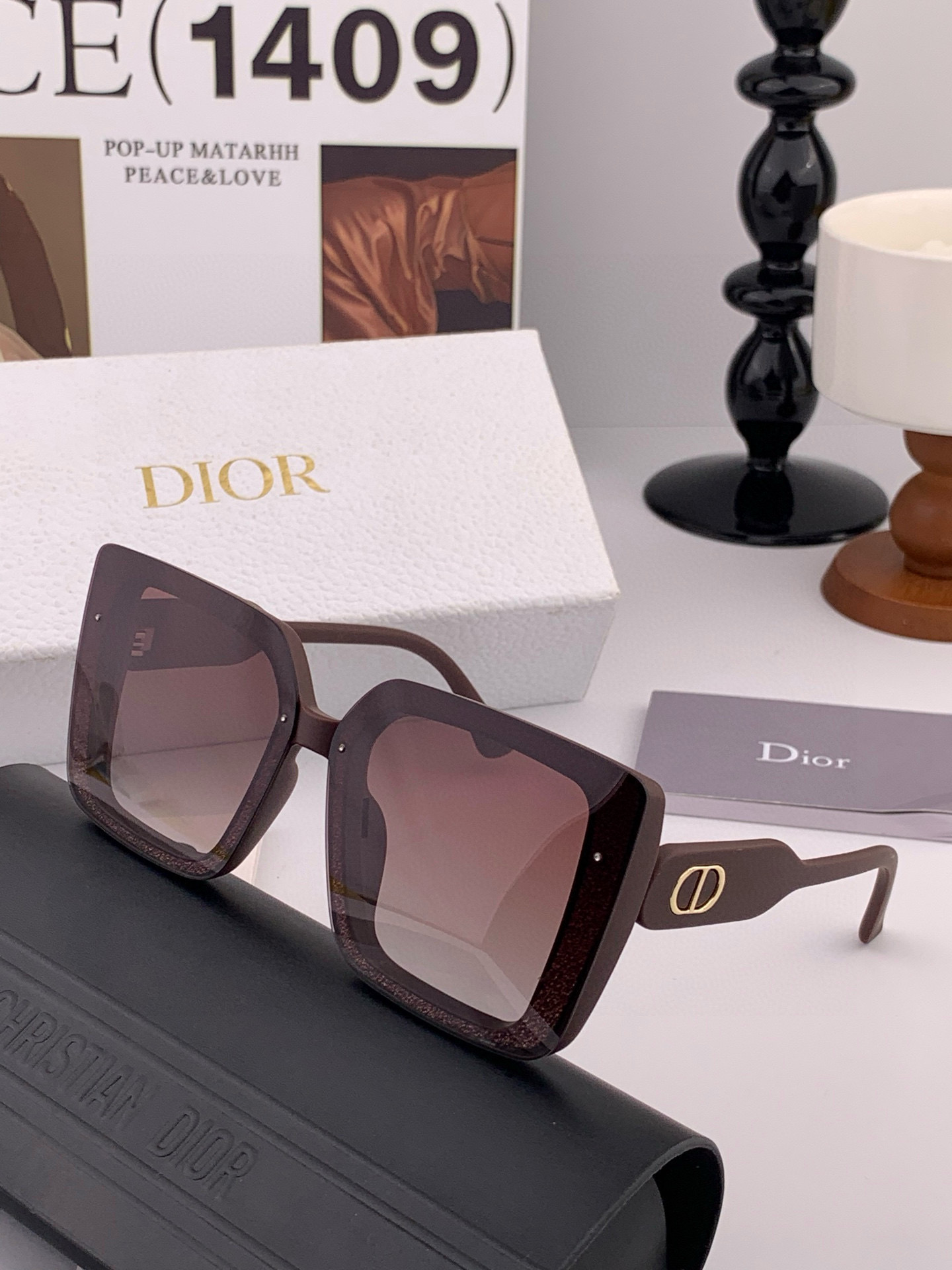 🔺 【DIOR-迪奥】2025开春新款 潮流爆款 时尚方框偏光太阳镜 高品质 佩戴舒适 网红潮款墨镜 型
