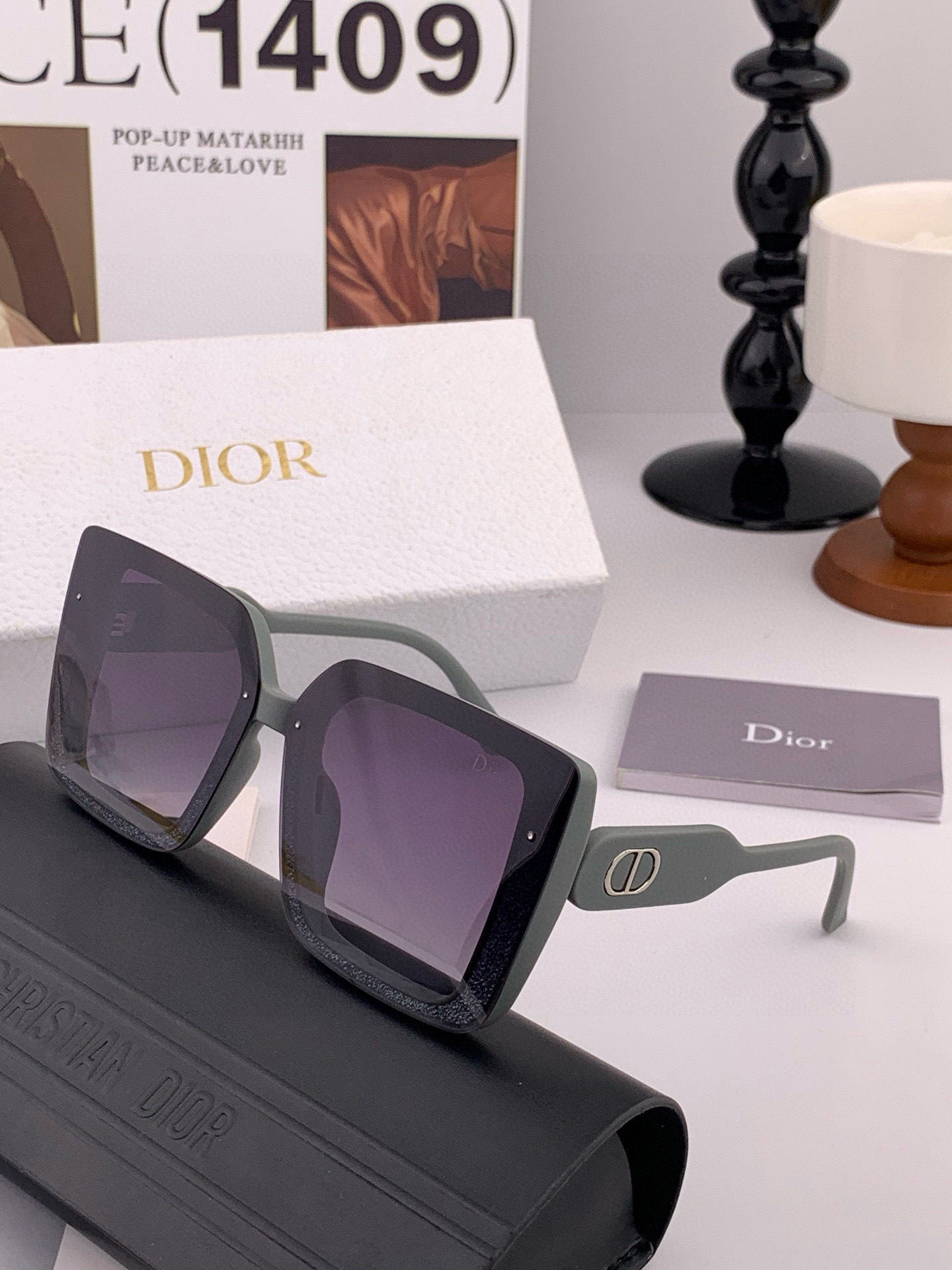🔺 【DIOR-迪奥】2025开春新款 潮流爆款 时尚方框偏光太阳镜 高品质 佩戴舒适 网红潮款墨镜 型