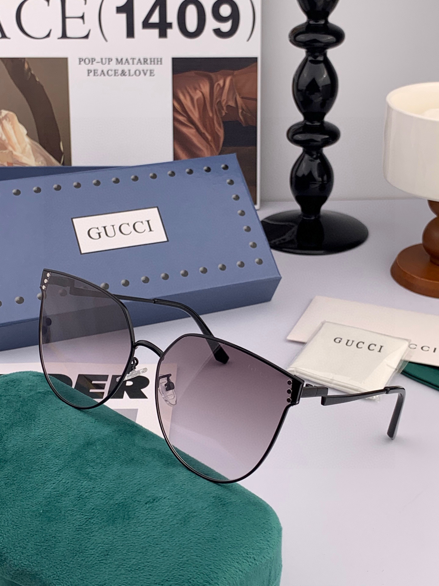 🔺 【GUCCI】2025开春新款 潮流爆款 时尚太阳镜 高品质 佩戴舒适 网红潮款墨镜 型号：G366