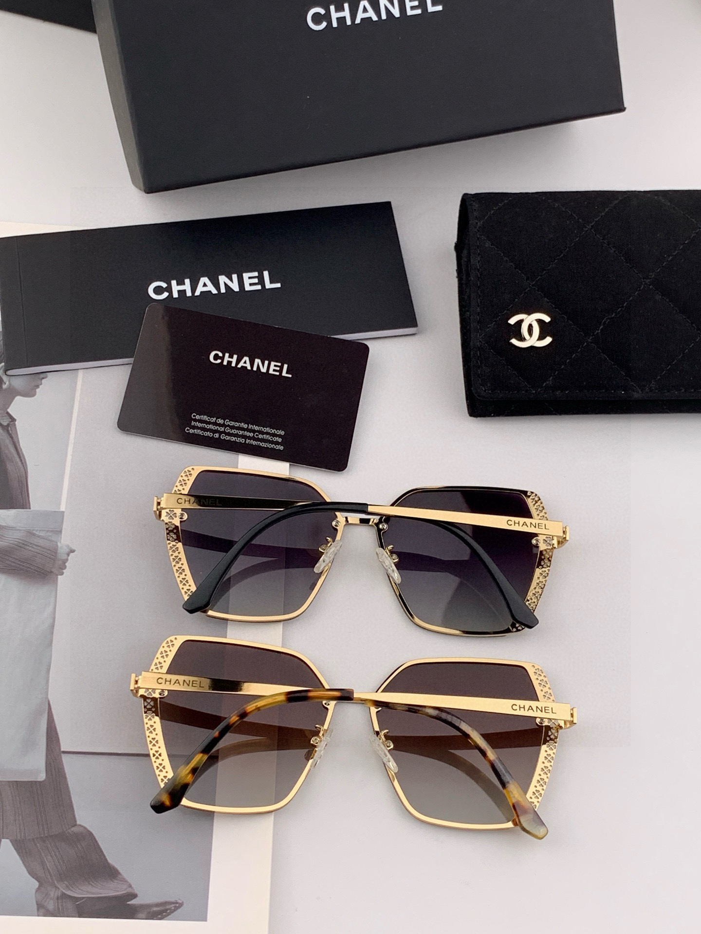 CHANE 香奈儿🌋☔️时尚无框太阳镜镜片 顶级奢侈品[强] 高品质[胜利][亲亲]🍦🍨 [得意] 气质