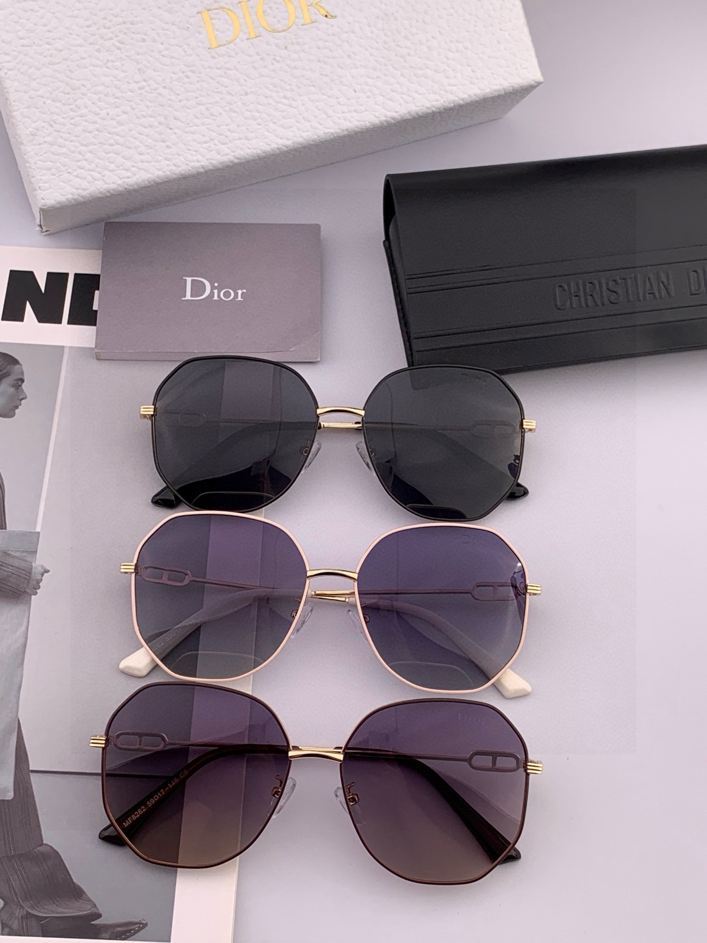 🔺 【DIOR-迪奥偏光太阳镜】2025开春新款 潮流爆款 时尚方框偏光太阳镜 高品质 佩戴舒适 网红潮