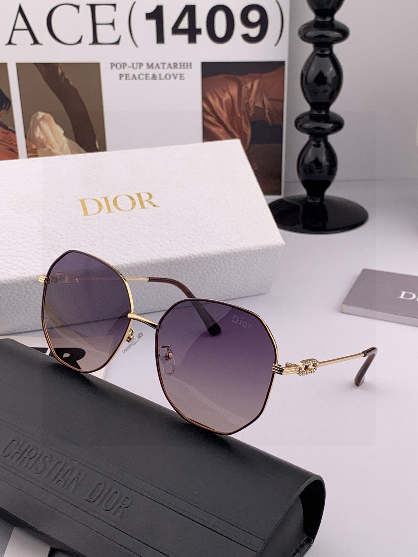🔺 【DIOR-迪奥偏光太阳镜】2025开春新款 潮流爆款 时尚方框偏光太阳镜 高品质 佩戴舒适 网红潮