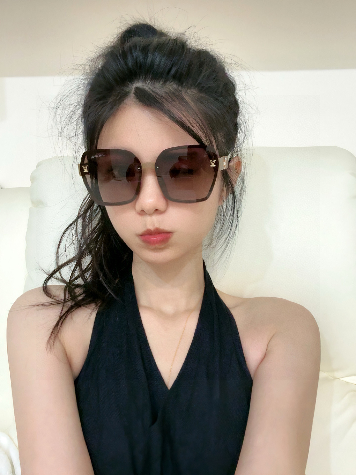 【TR偏光系列】lv大框太阳镜墨镜经典的方框设计，不挑脸型，无论搭配大衣还是连衣裙都非常显气质偏光镜片预