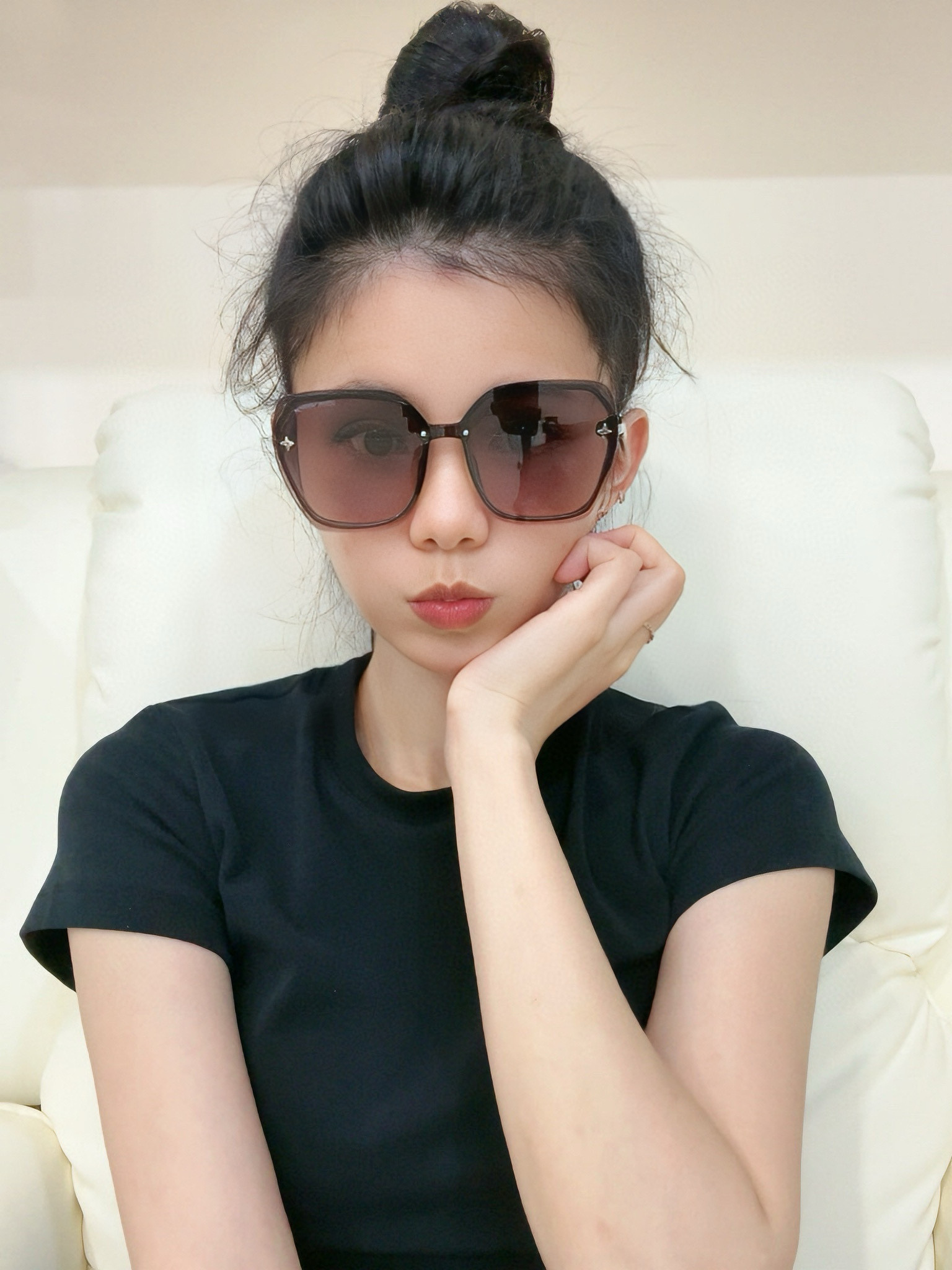 LV 太阳镜潮品官网模特同款 [玫瑰][玫瑰]四叶草🍀精致个性设计简约时尚 高品质值得拥有绝对潮爆整个夏