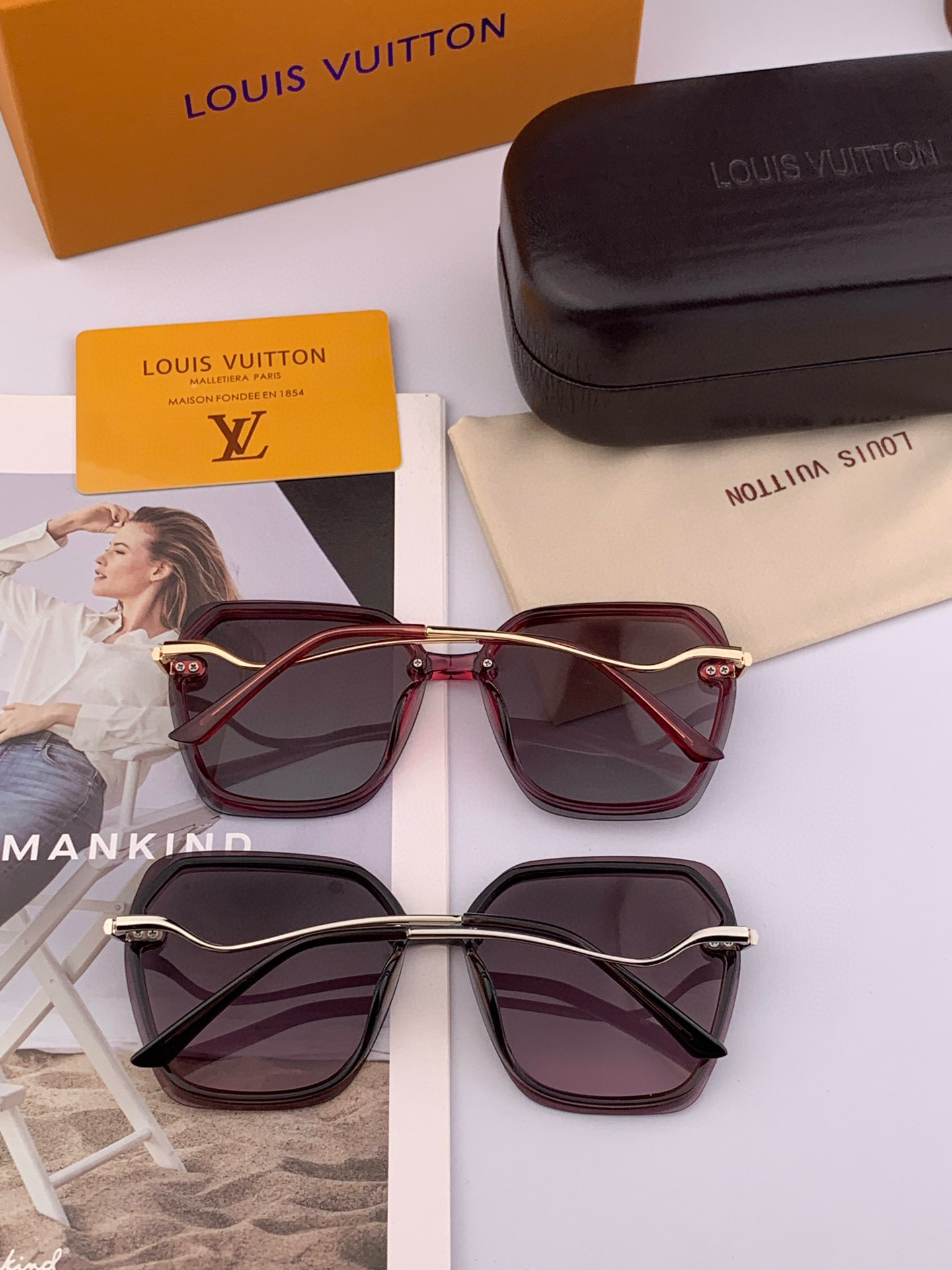 LV 太阳镜潮品官网模特同款 [玫瑰][玫瑰]四叶草🍀精致个性设计简约时尚 高品质值得拥有绝对潮爆整个夏