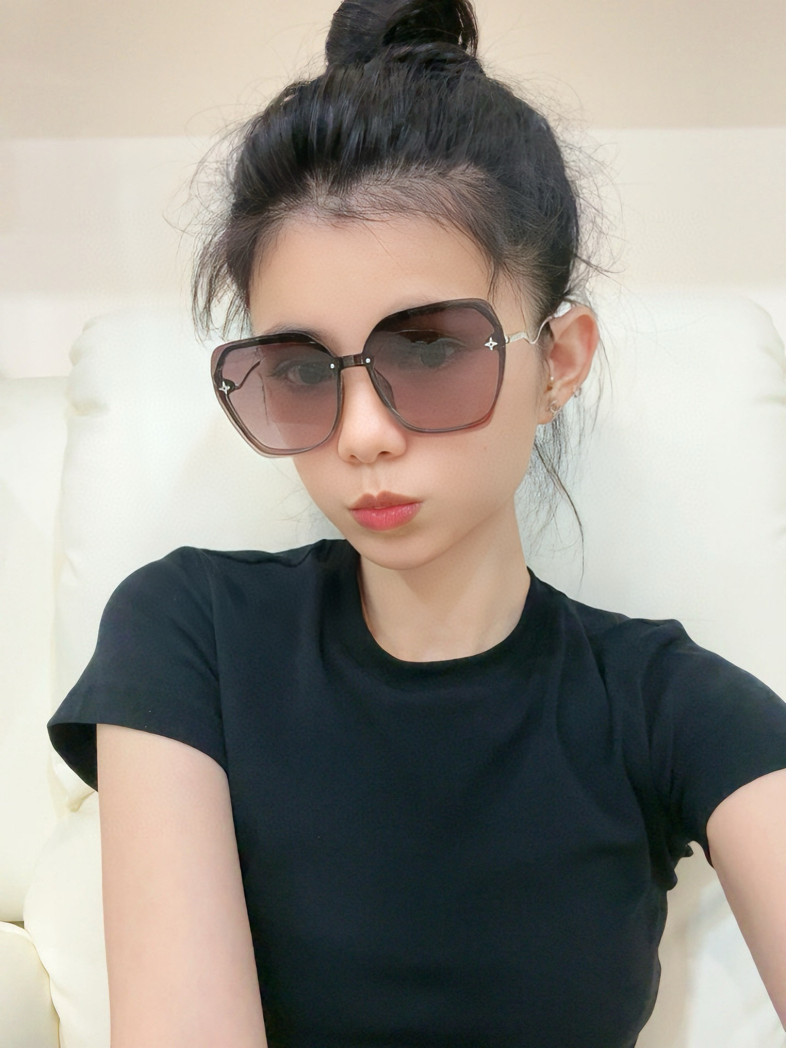 LV 太阳镜潮品官网模特同款 [玫瑰][玫瑰]四叶草🍀精致个性设计简约时尚 高品质值得拥有绝对潮爆整个夏