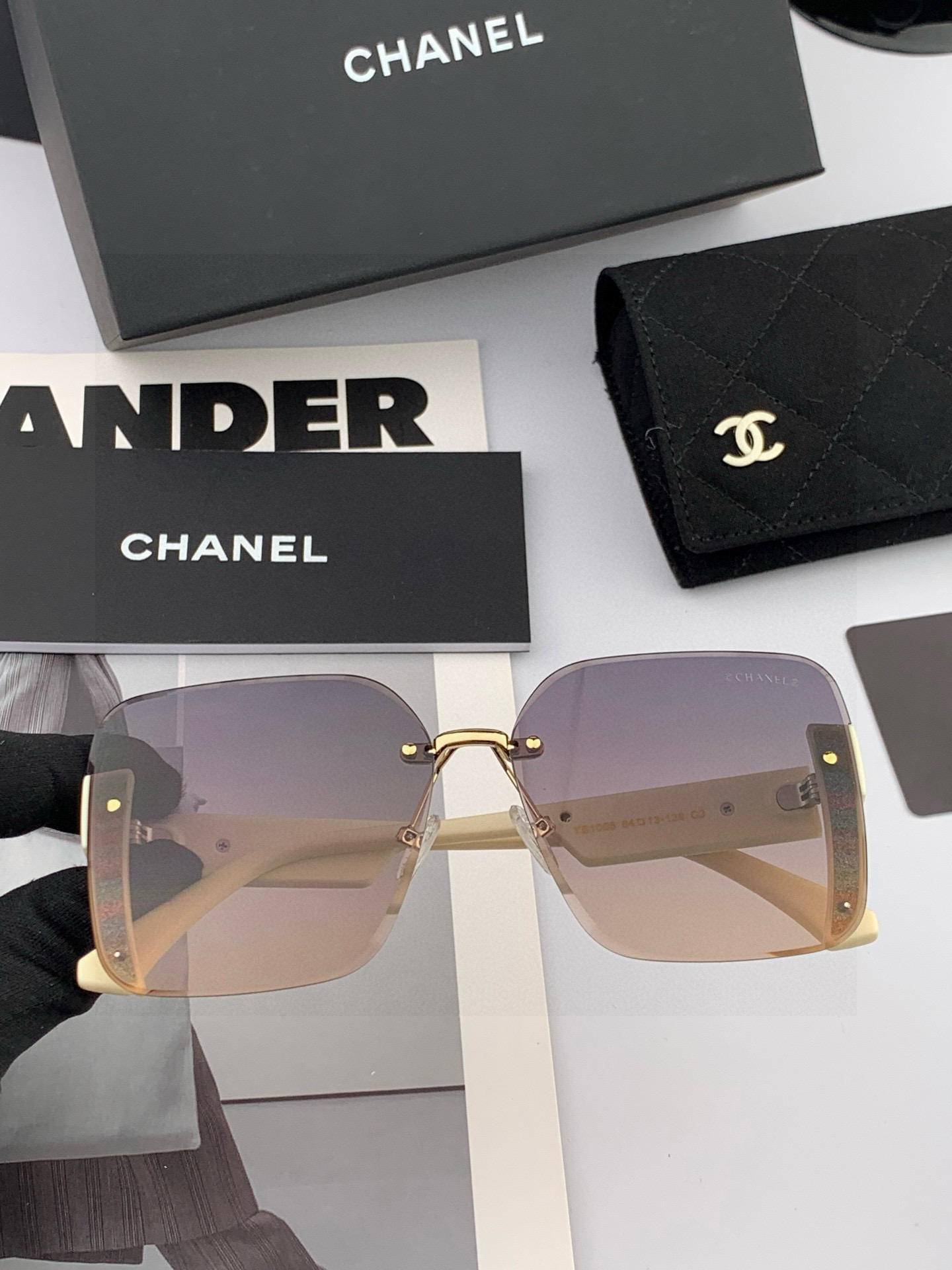 🔺 【香奈儿】2025开春新款 潮流爆款 时尚方框太阳镜 高品质 佩戴舒适 网红潮款墨镜 女士高清加厚偏