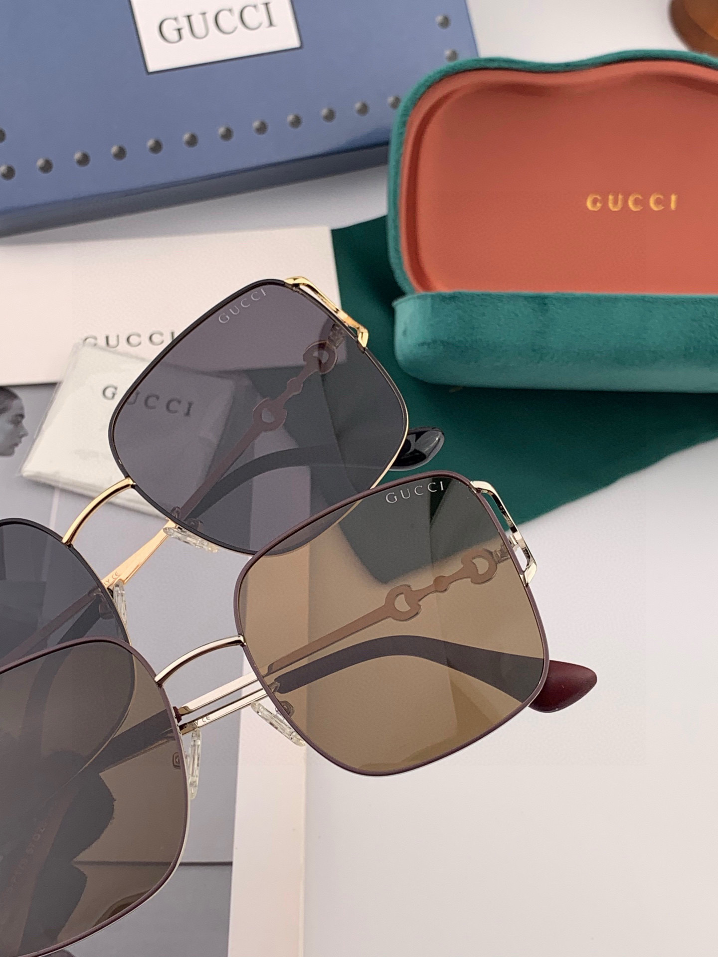 Gucci 。 高品质男女款墨镜 👍 进口宝丽来偏光镜片 。蛤蟆镜 开车钓鱼都可 。百搭显瘦墨镜韩版男士