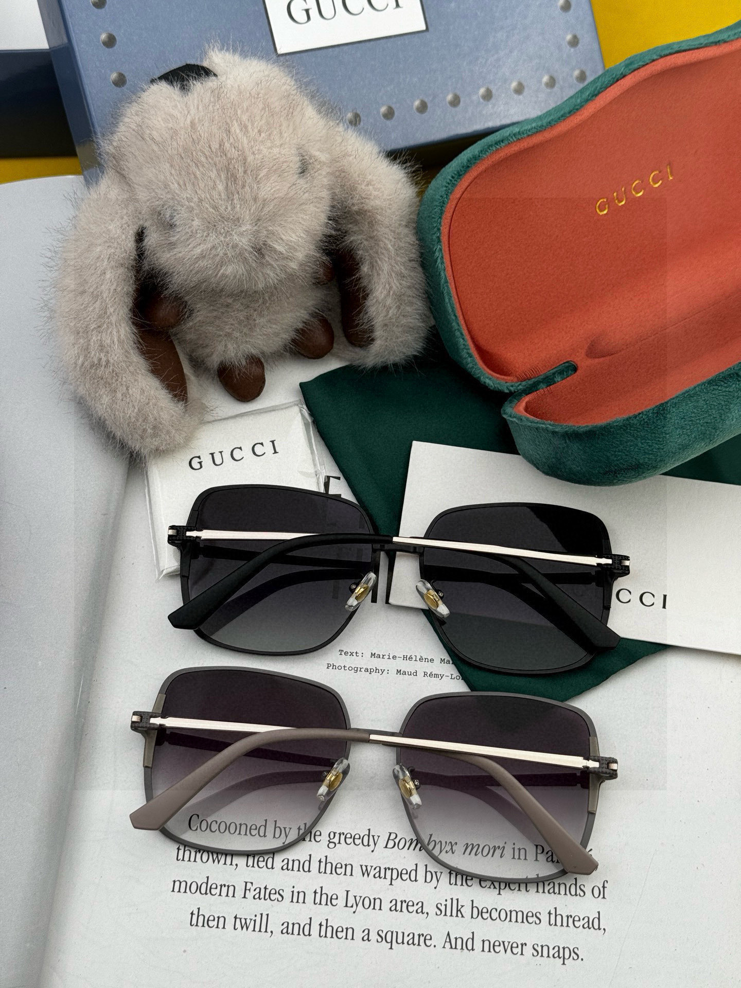 【尼龙偏光系列】GUCCI太阳镜墨圆框设计，不挑脸型，无论搭配大衣还是连衣裙都非常显气质尼龙偏光镜片预防