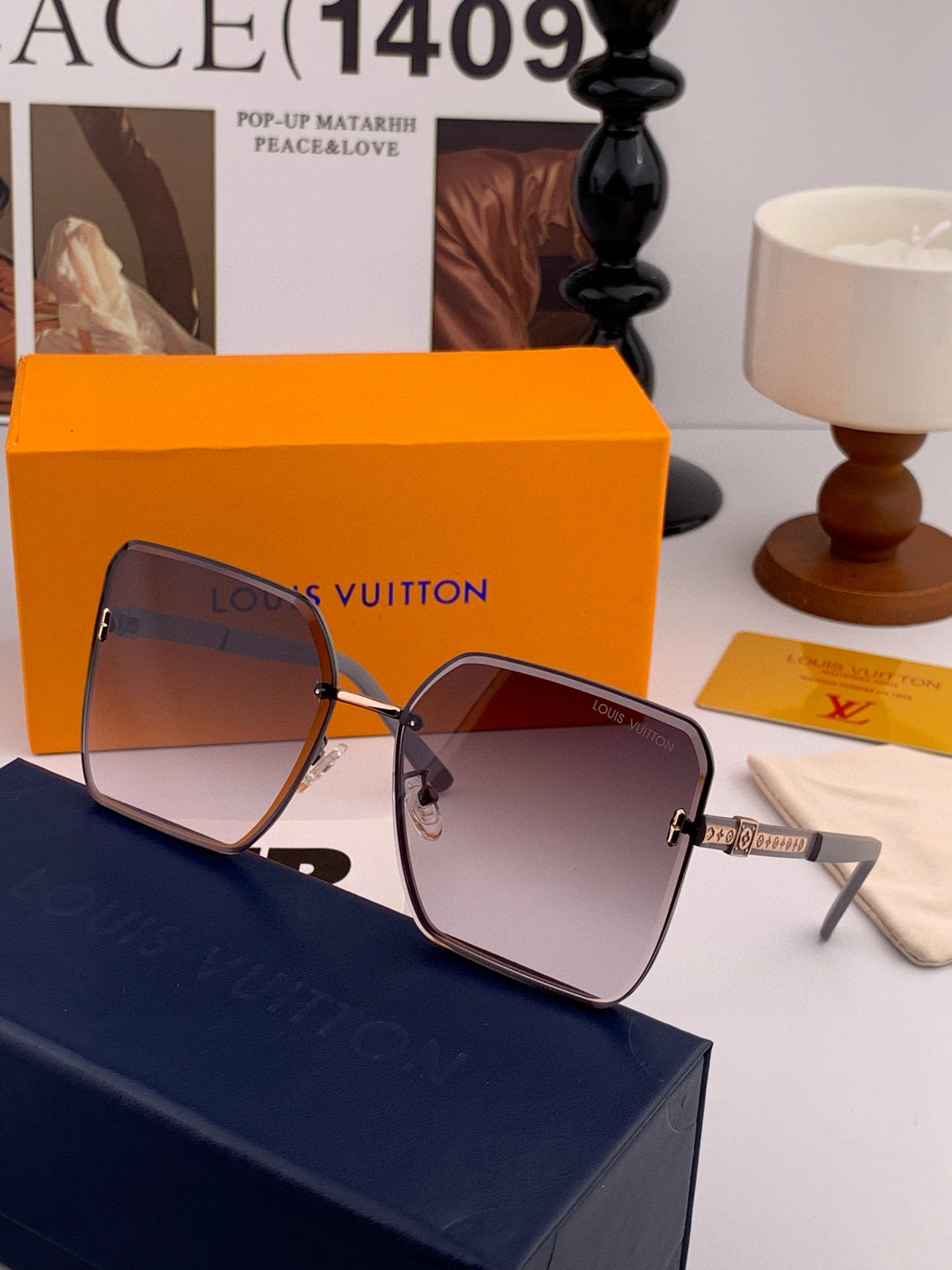 【TR尼龙偏光系列】lv大框太阳镜墨镜经典的方框设计，不挑脸型，无论搭配大衣还是连衣裙都非常显气质尼龙偏