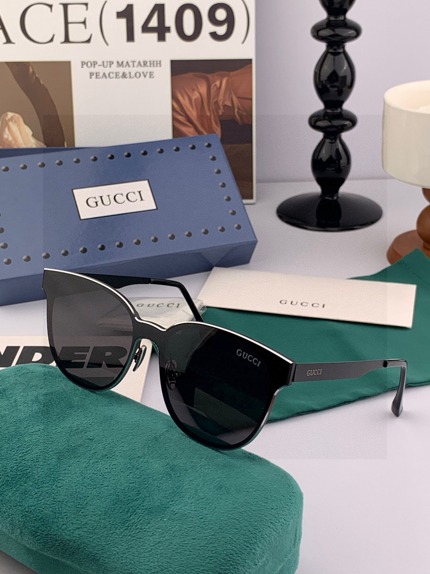 连体镜GUCCI 2025开春新款一体镜 大框太阳镜男女同款 😎 爆款大框尼龙太阳镜 超逼格超酷 镜腿品