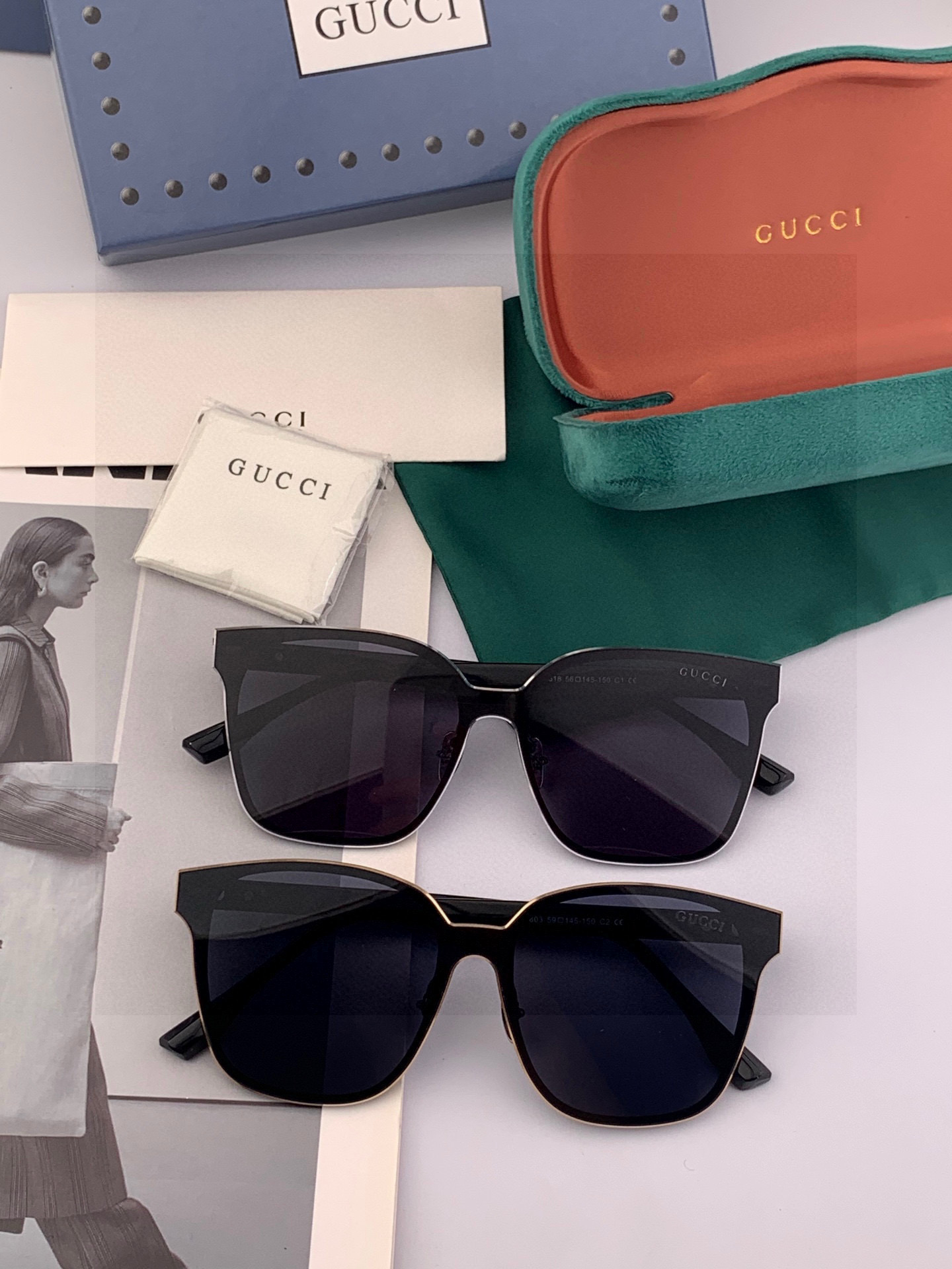 连体镜GUCCI2025开春新款一体镜 大框太阳镜男女同款 😎 爆款大框尼龙太阳镜 超逼格超酷 镜腿品牌