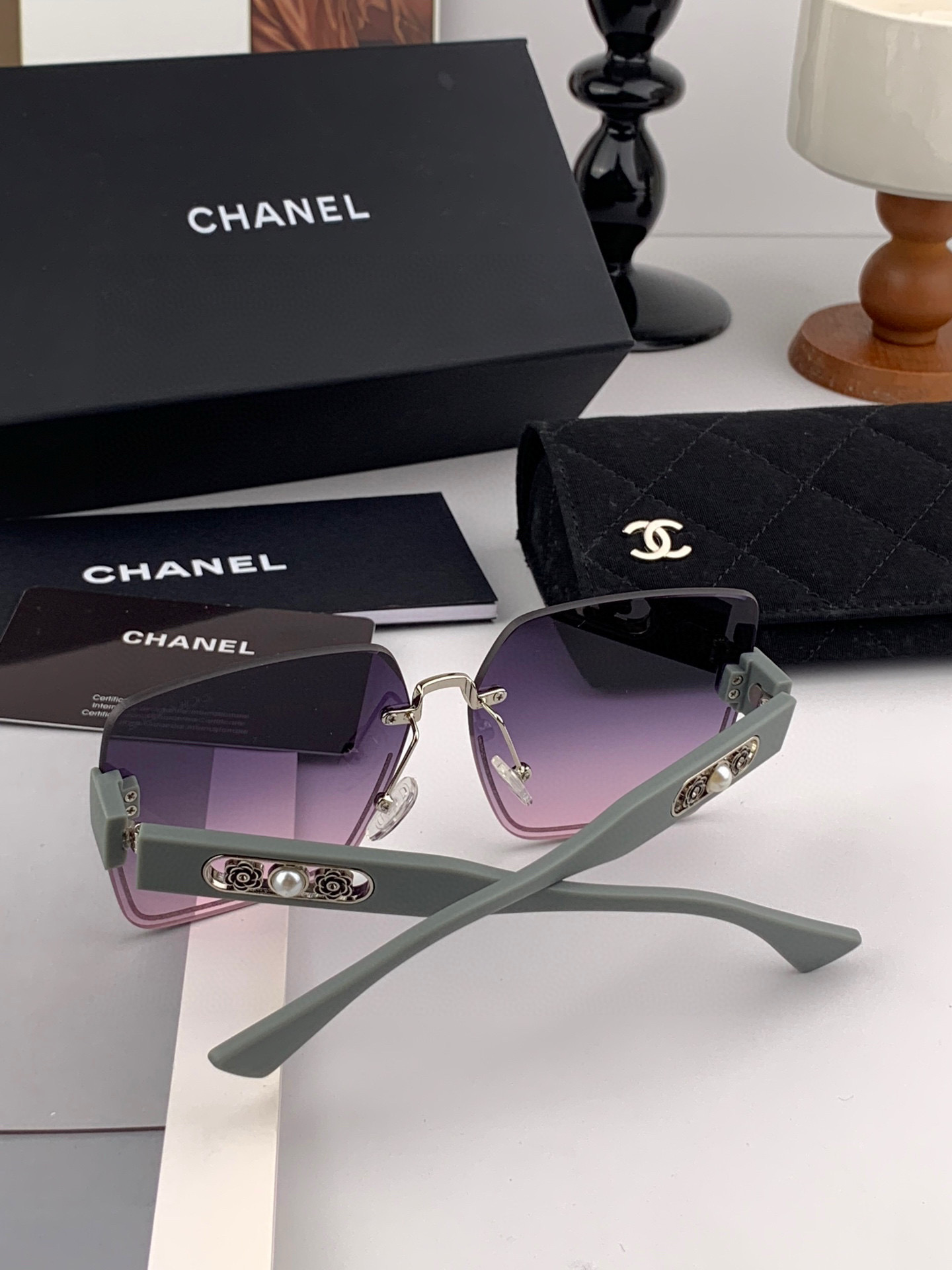 🔺 【香奈儿】2025开春新款 潮流爆款 时尚方框太阳镜 高品质 佩戴舒适 网红潮款墨镜 女士高清加厚太