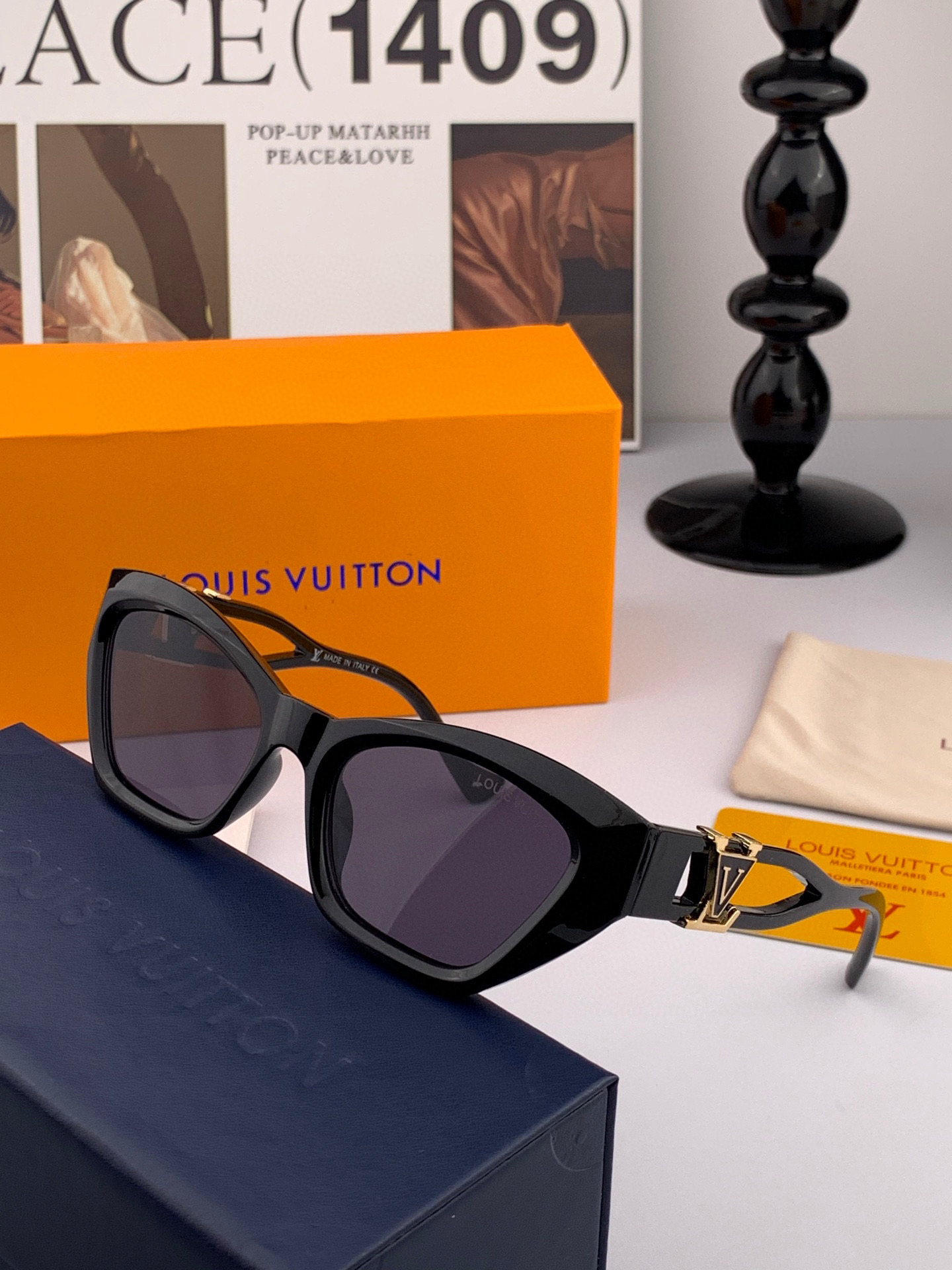 【TR偏光系列】lv大框太阳镜墨镜经典的方框设计，不挑脸型，无论搭配大衣还是连衣裙都非常显气质偏光镜片预