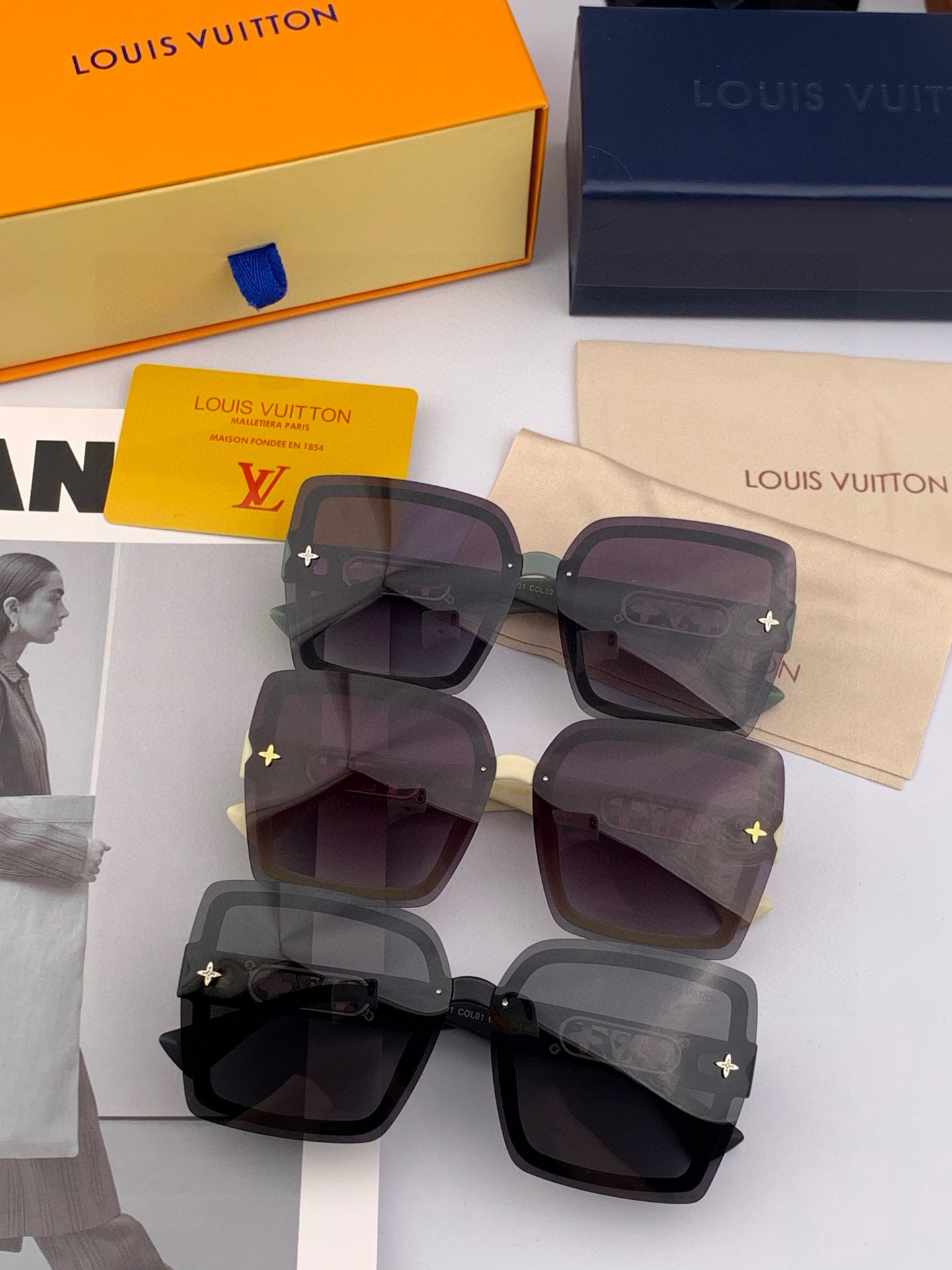 LV 太阳镜潮品官网模特同款 [玫瑰][玫瑰]四叶草🍀精致个性设计简约时尚 高品质值得拥有绝对潮爆整个夏