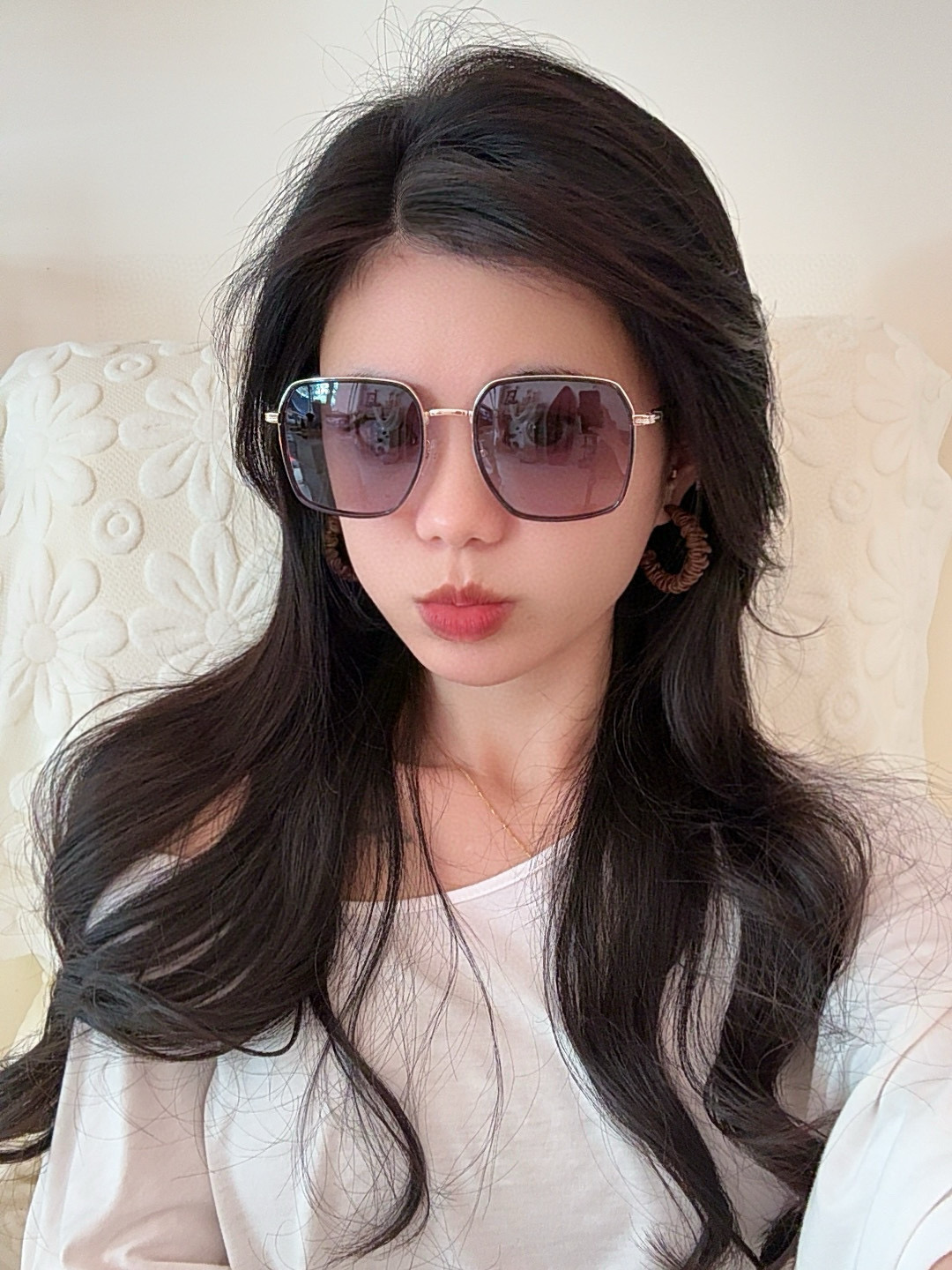 【偏光系列】Gucci 经典的方框设计，不挑脸型，无论搭配大衣还是连衣裙都非常显气质偏光镜片预防紫外线 