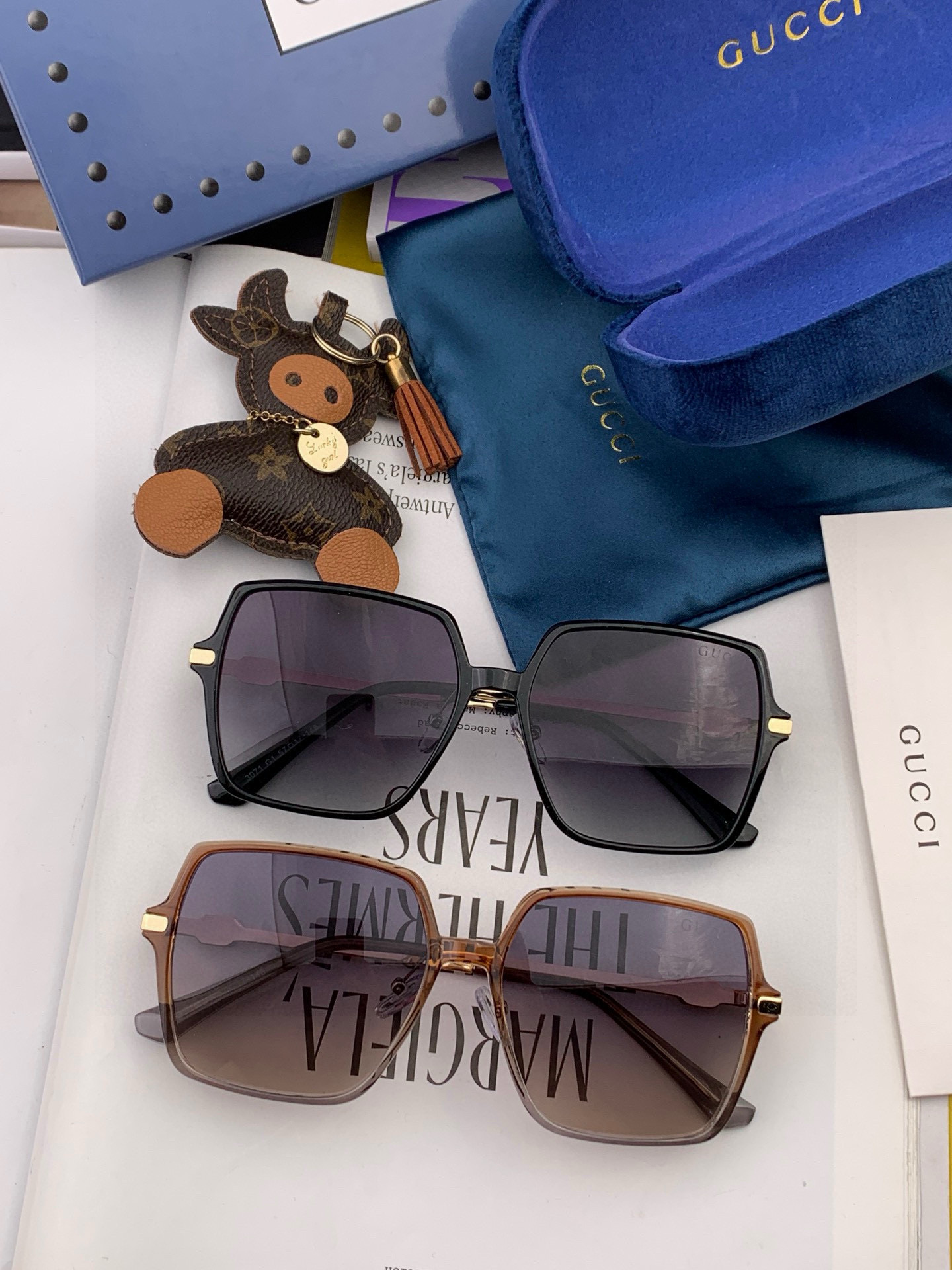 🔺Gucci🔻 古奇2025年新款太阳镜 精致优雅镶钻设计 佩戴舒适值得推荐🔝🔝型号：G1307