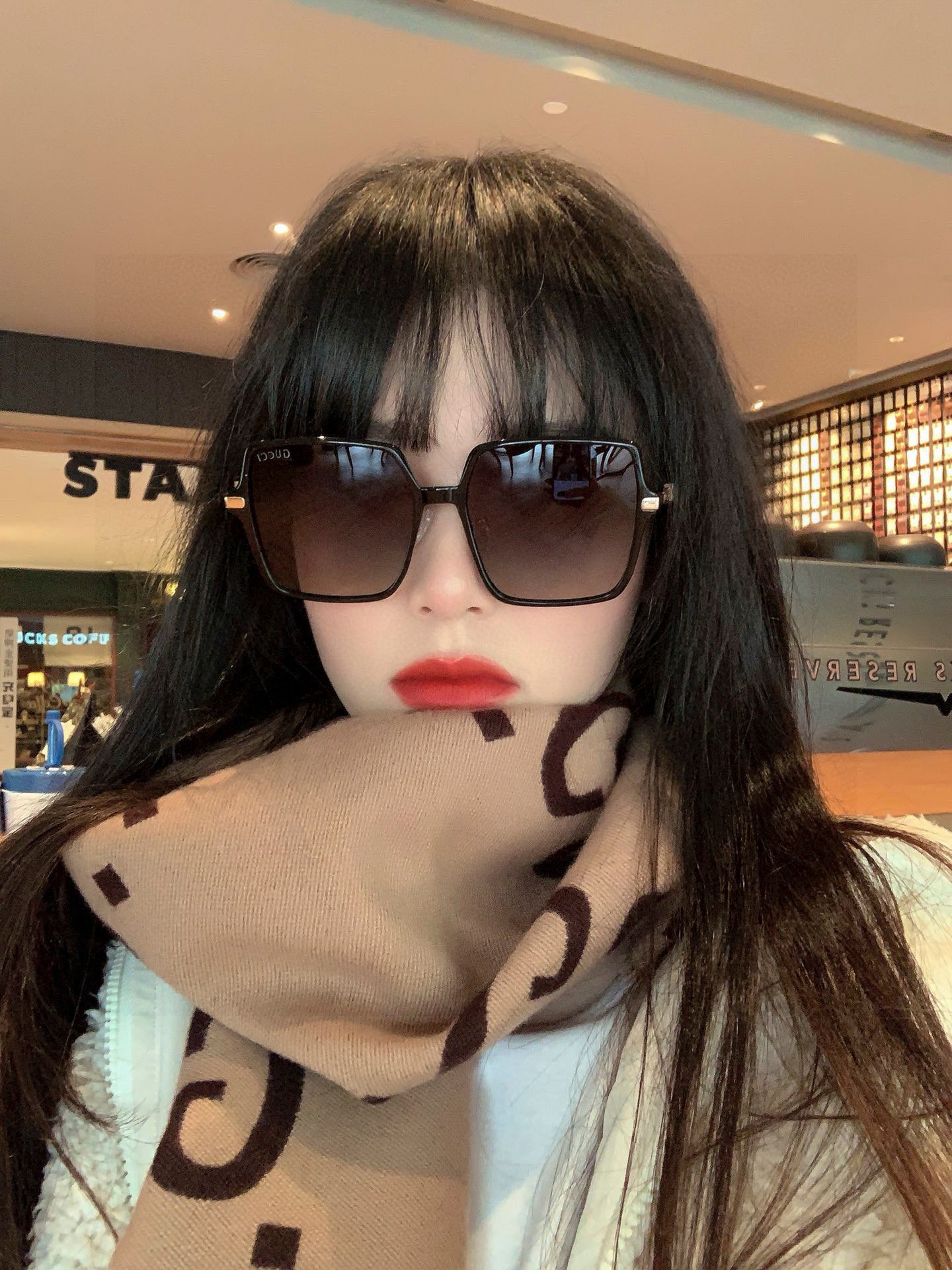 🔺Gucci🔻 古奇2025年新款太阳镜 精致优雅镶钻设计 佩戴舒适值得推荐🔝🔝型号：G1307