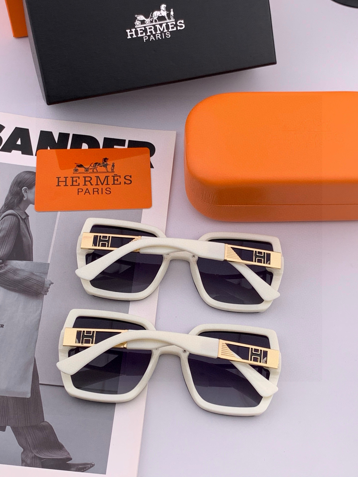 2025新款 爱马仕女士偏光太阳镜🕶️ 宝丽来高清镜片🎉高品质TR-90镜框 时尚百搭！型号：H2230
