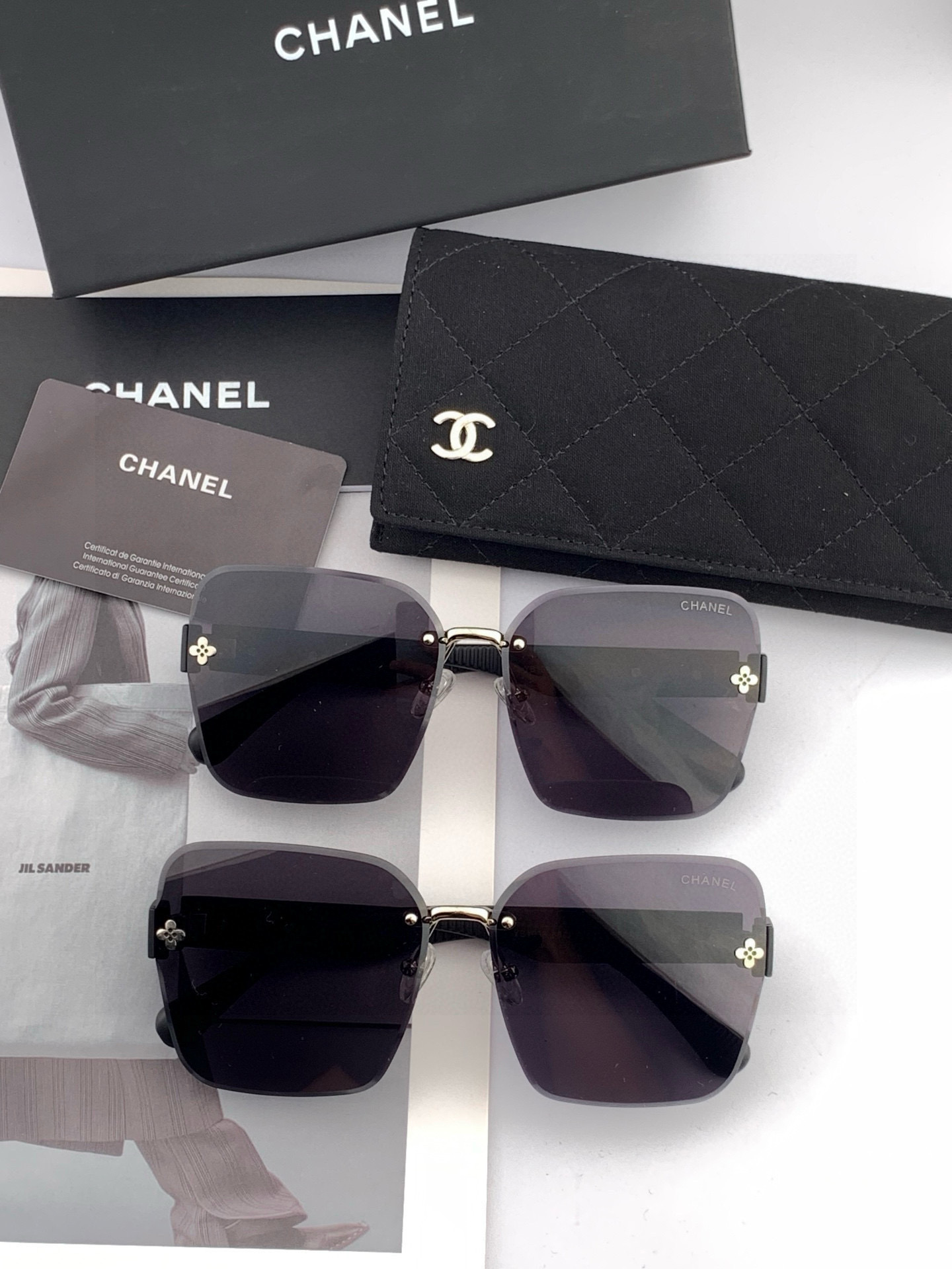 【CHANEL】香奈儿 2025新款潮流爆款 时尚方框太阳镜 佩戴舒适 网红潮款墨镜 女士高清加厚偏光太