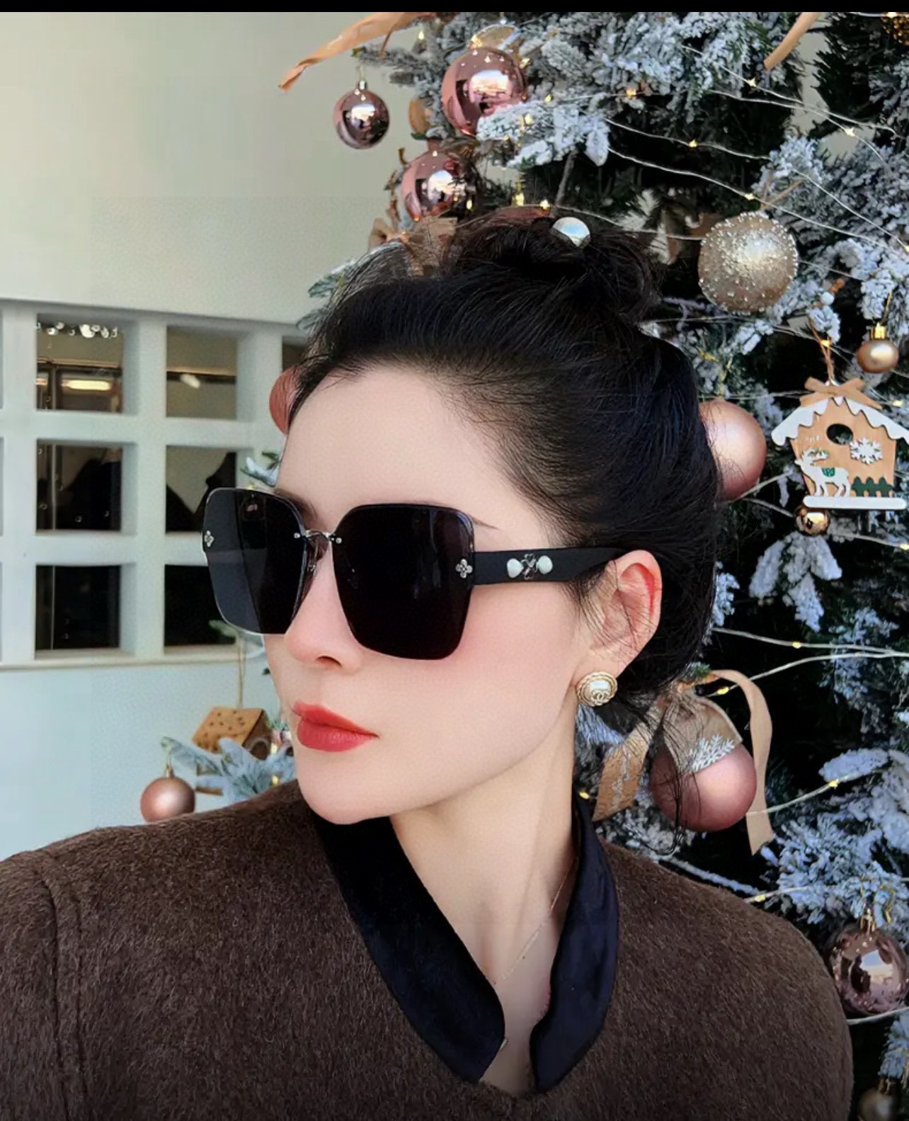 【CHANEL】香奈儿 2025新款潮流爆款 时尚方框太阳镜 佩戴舒适 网红潮款墨镜 女士高清加厚偏光太