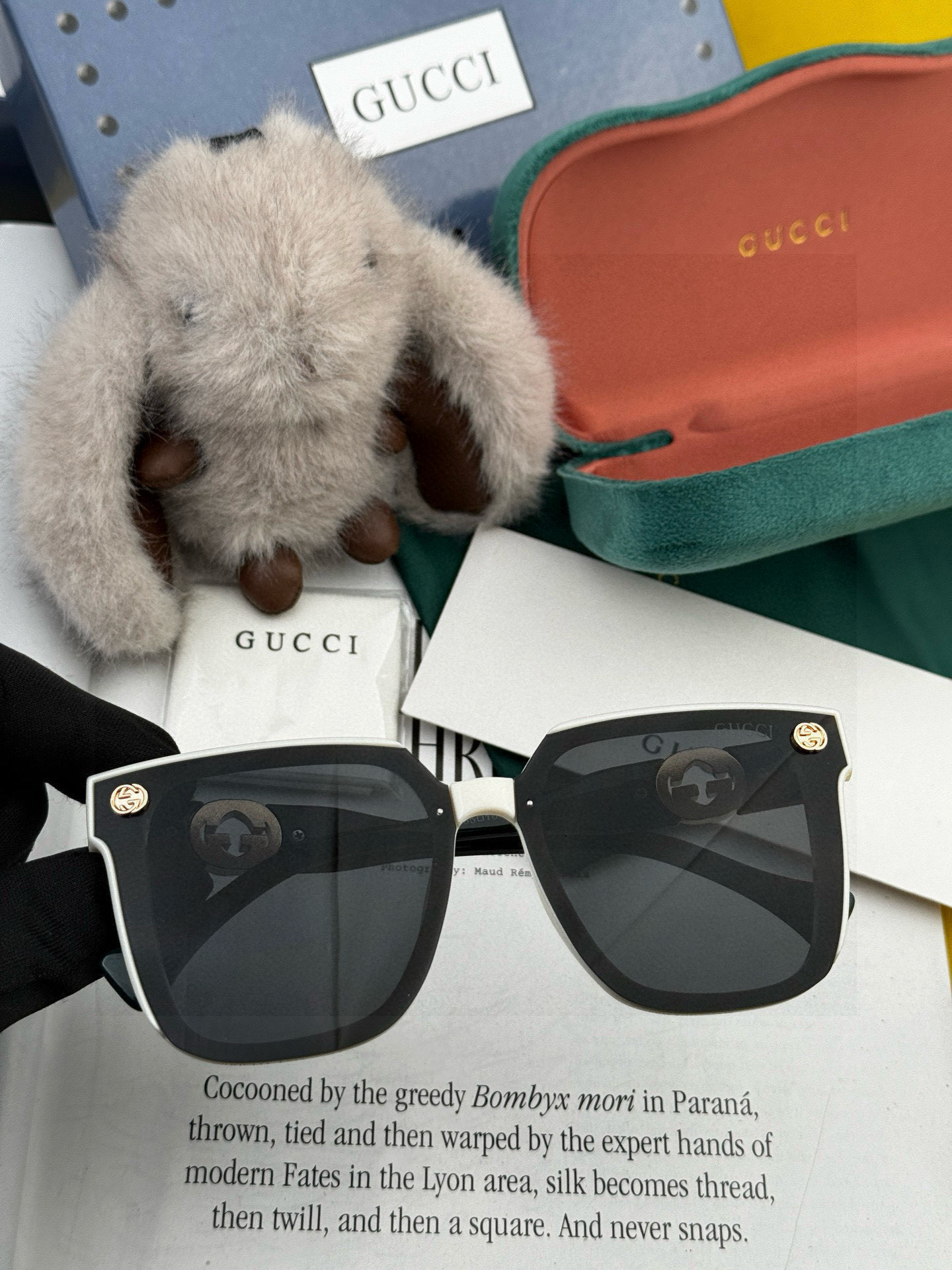 🔺 【GUCCI】2025开春新款 潮流爆款 时尚方框太阳镜 高品质 佩戴舒适 网红潮款墨镜 型号：G1